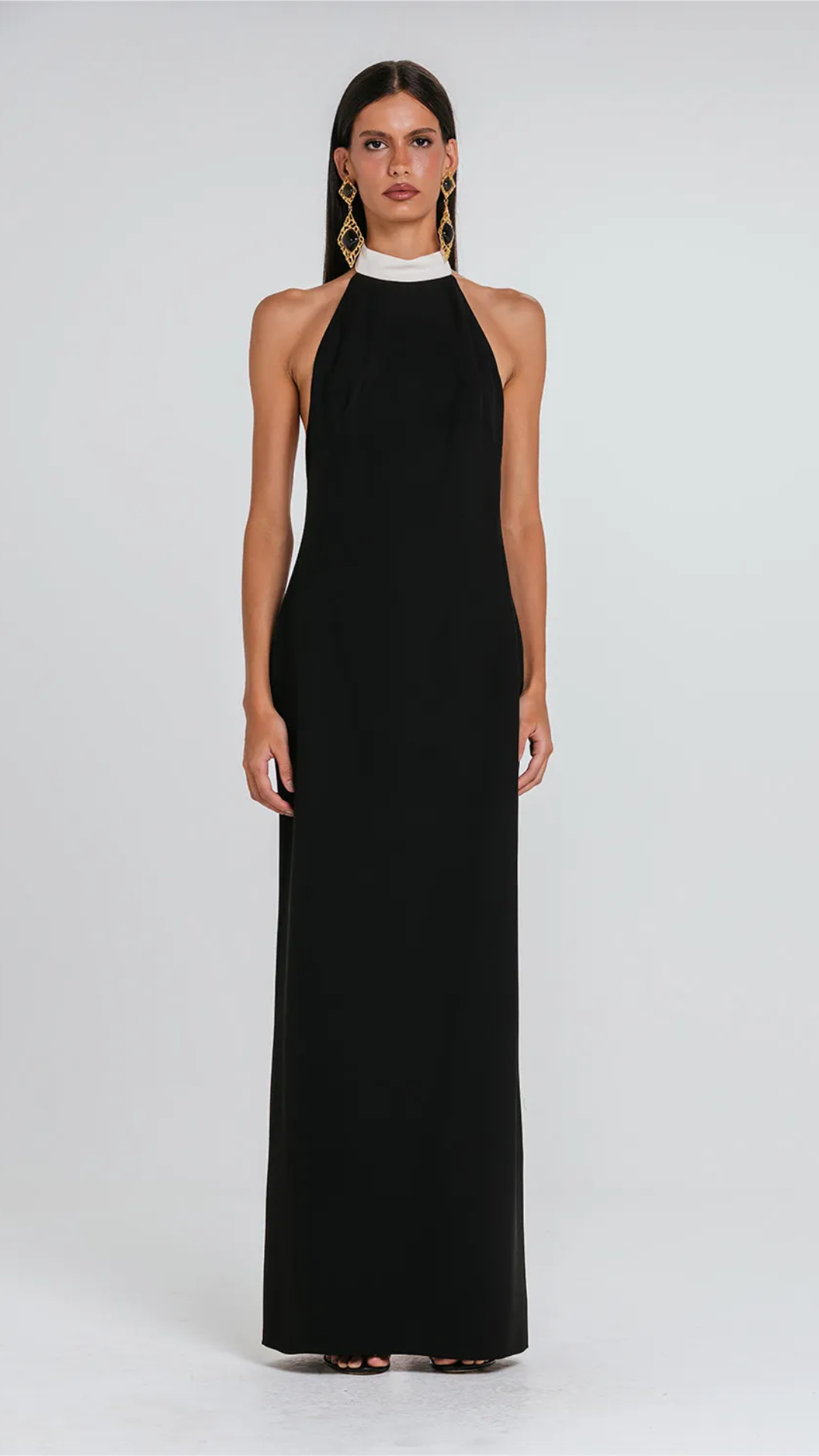Vestido Mira Preto/Marfim
