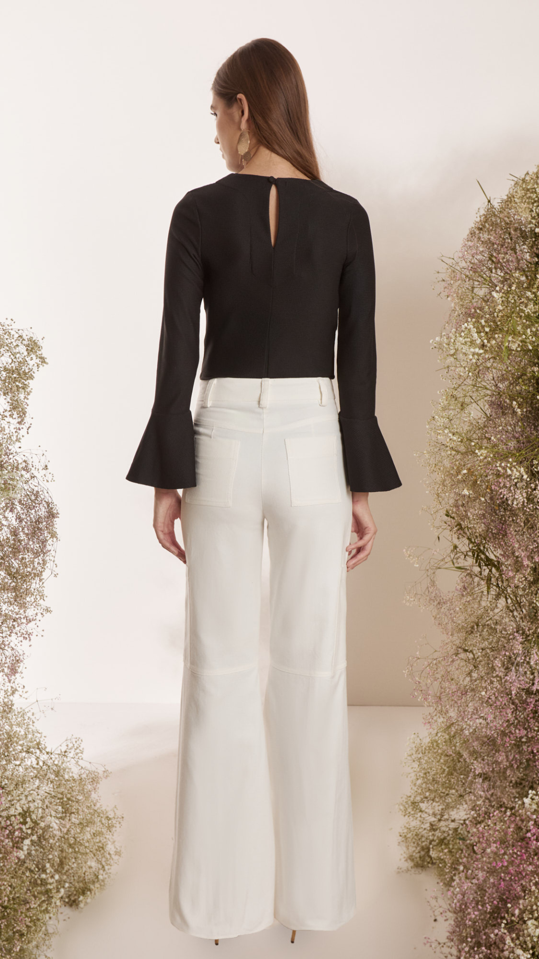 Calça Cargo Cotton Estruturado Off White