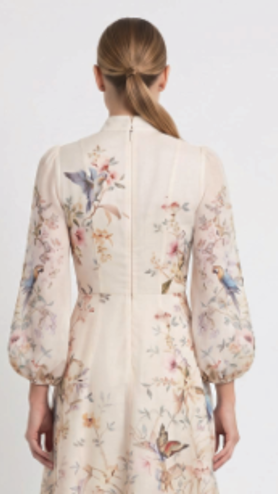 Vestido Midi Floral Off White