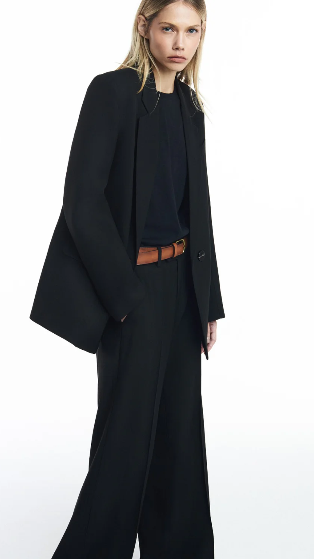 Blazer Alfaiataria Crepe Patou Preto