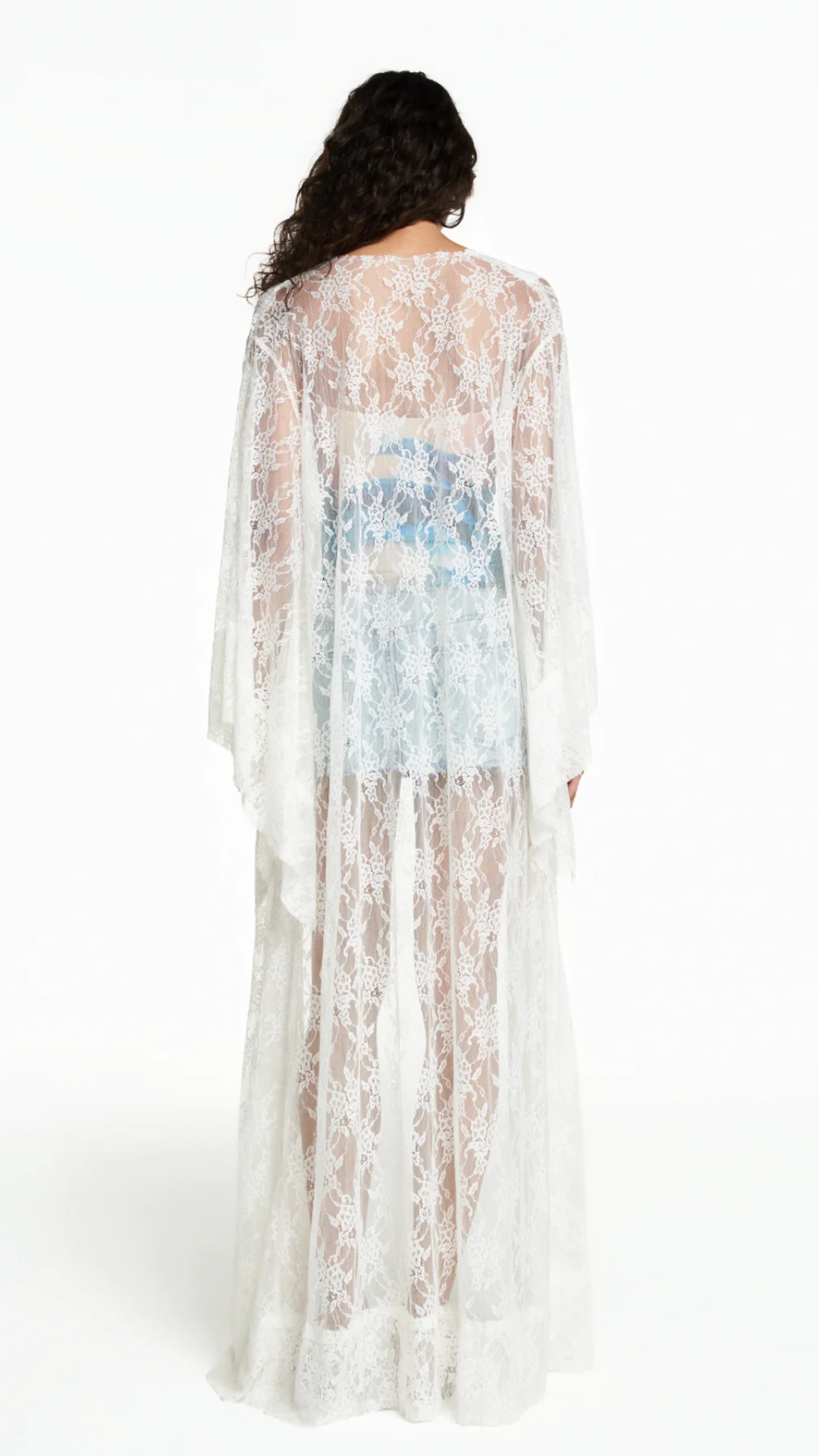 Kimono Longo Renda Off White