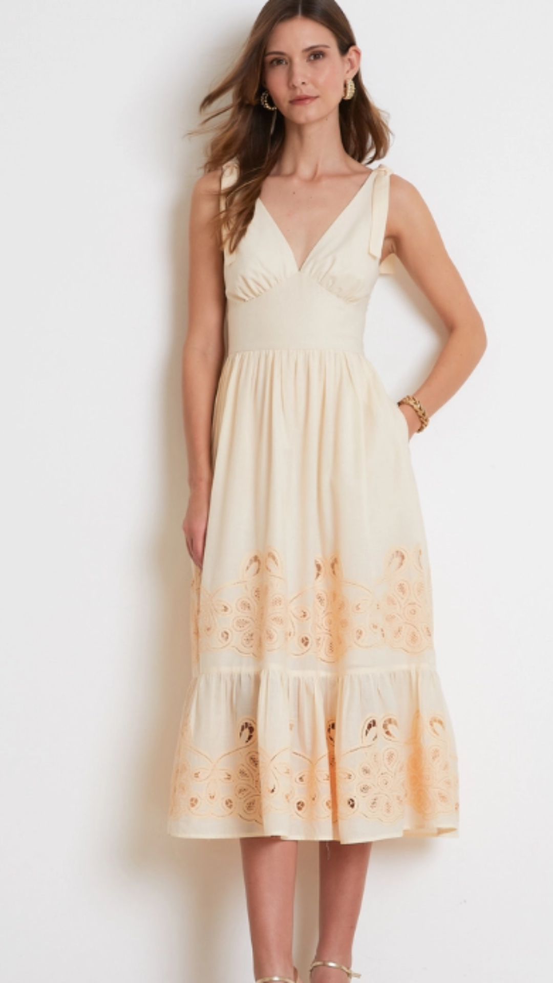 Vestido Midi Silvana Laranja