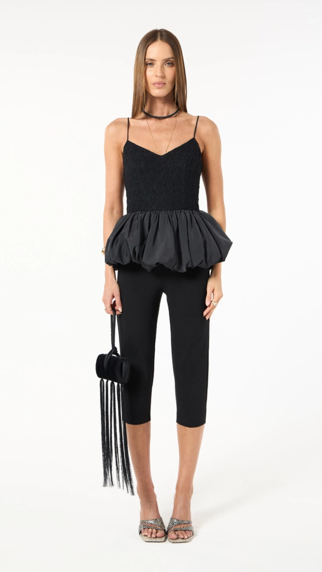 Calça Corsário Malha Preto
