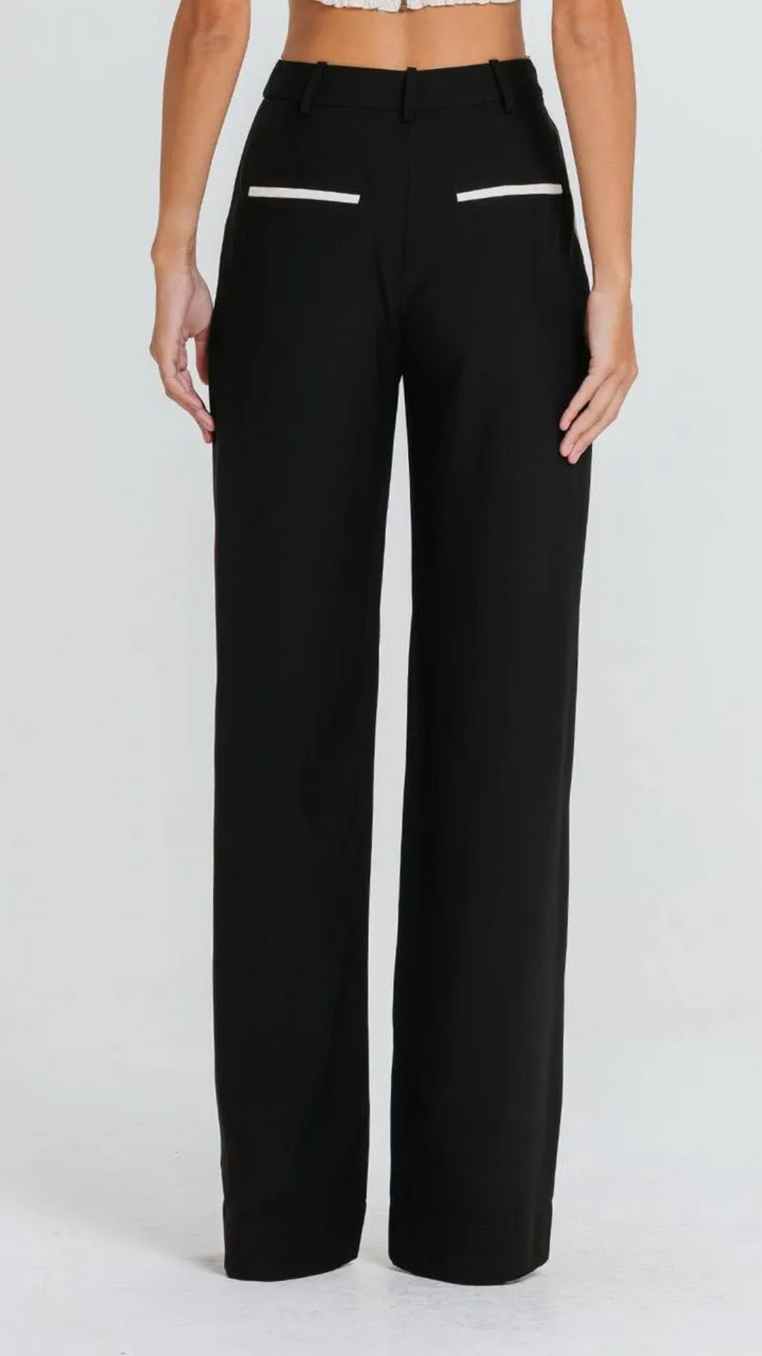 Calça Hanna Preto/Marfim