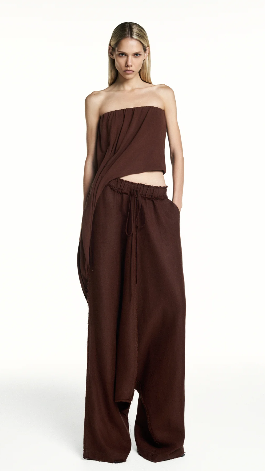 Blusa Tomara que Caia Barra Torcida Marrom