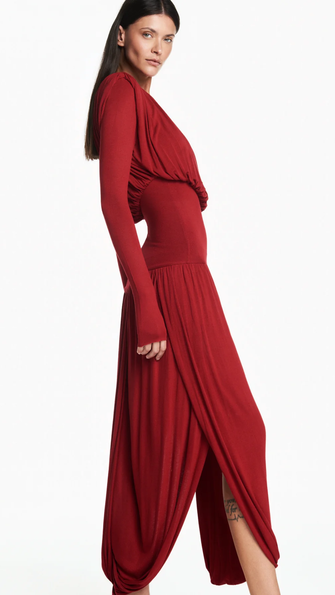 Vestido Longo Manga Longa