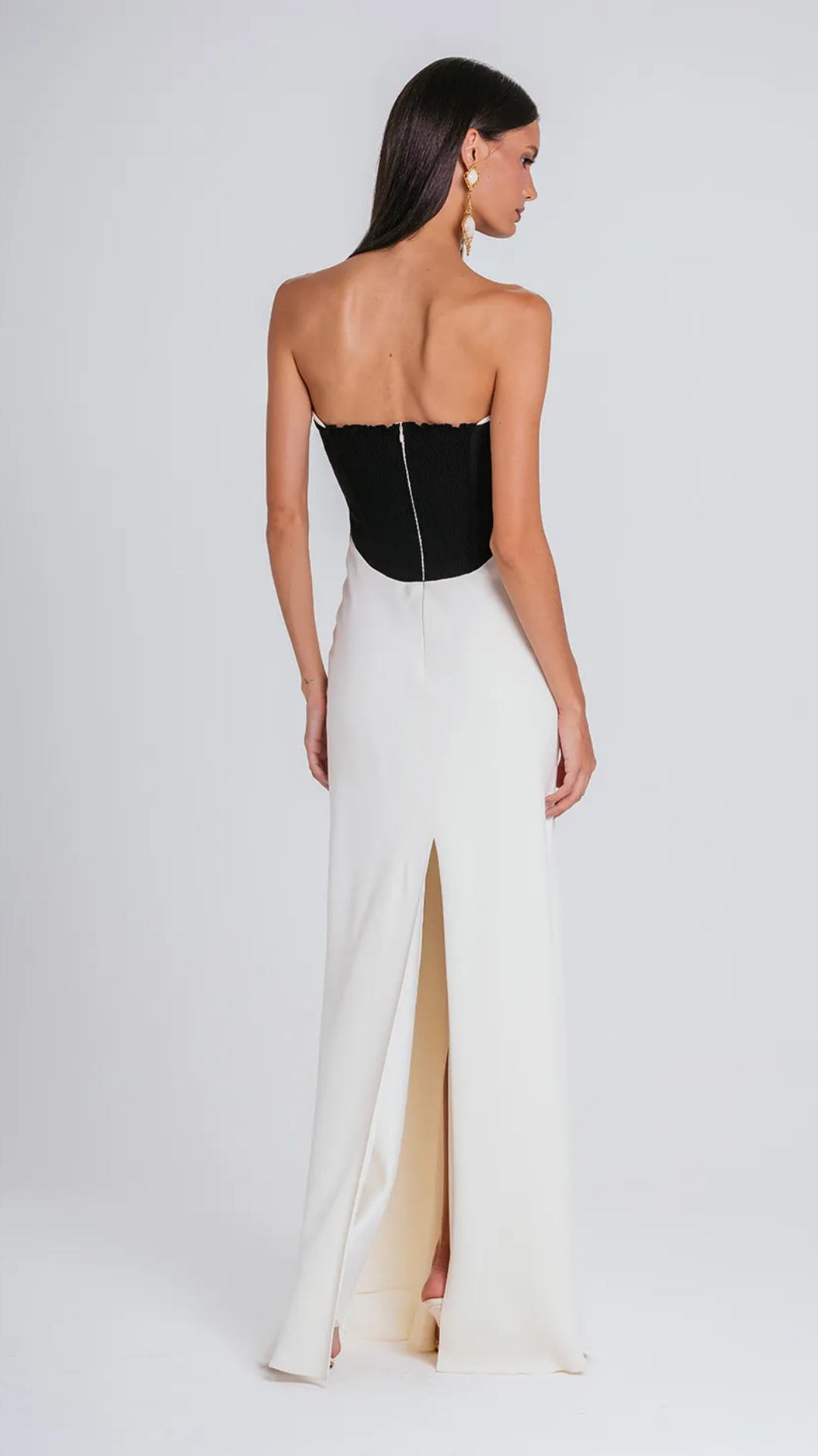 Vestido Melissa Marfim/Preto