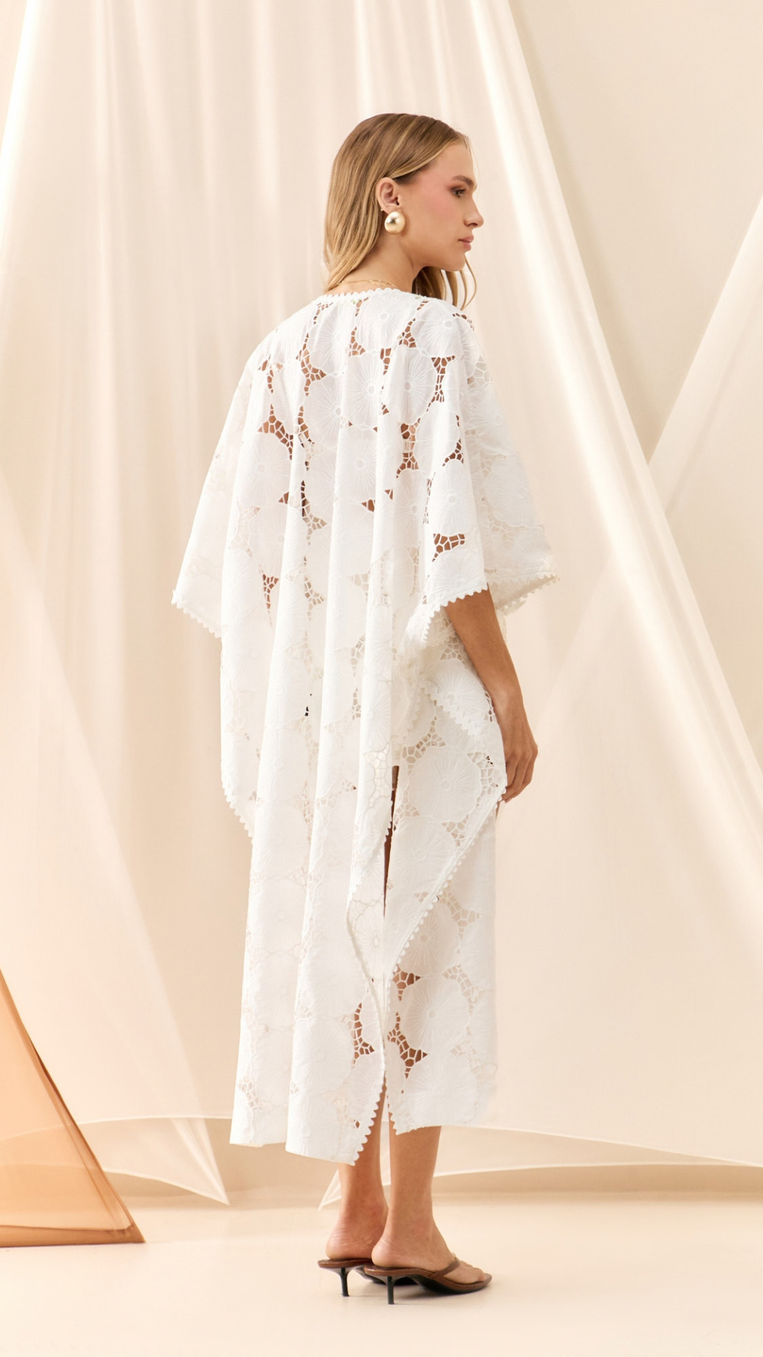 Kaftan Laise Floral com Top Off White