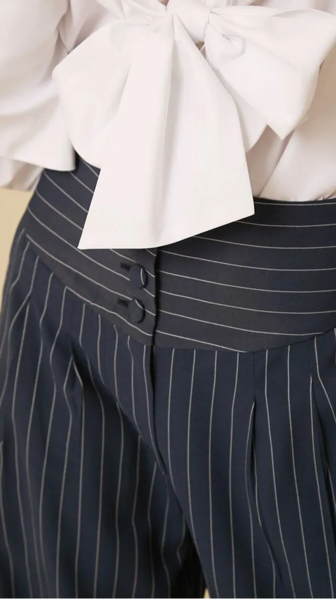 Calça Barrel Risca de Giz