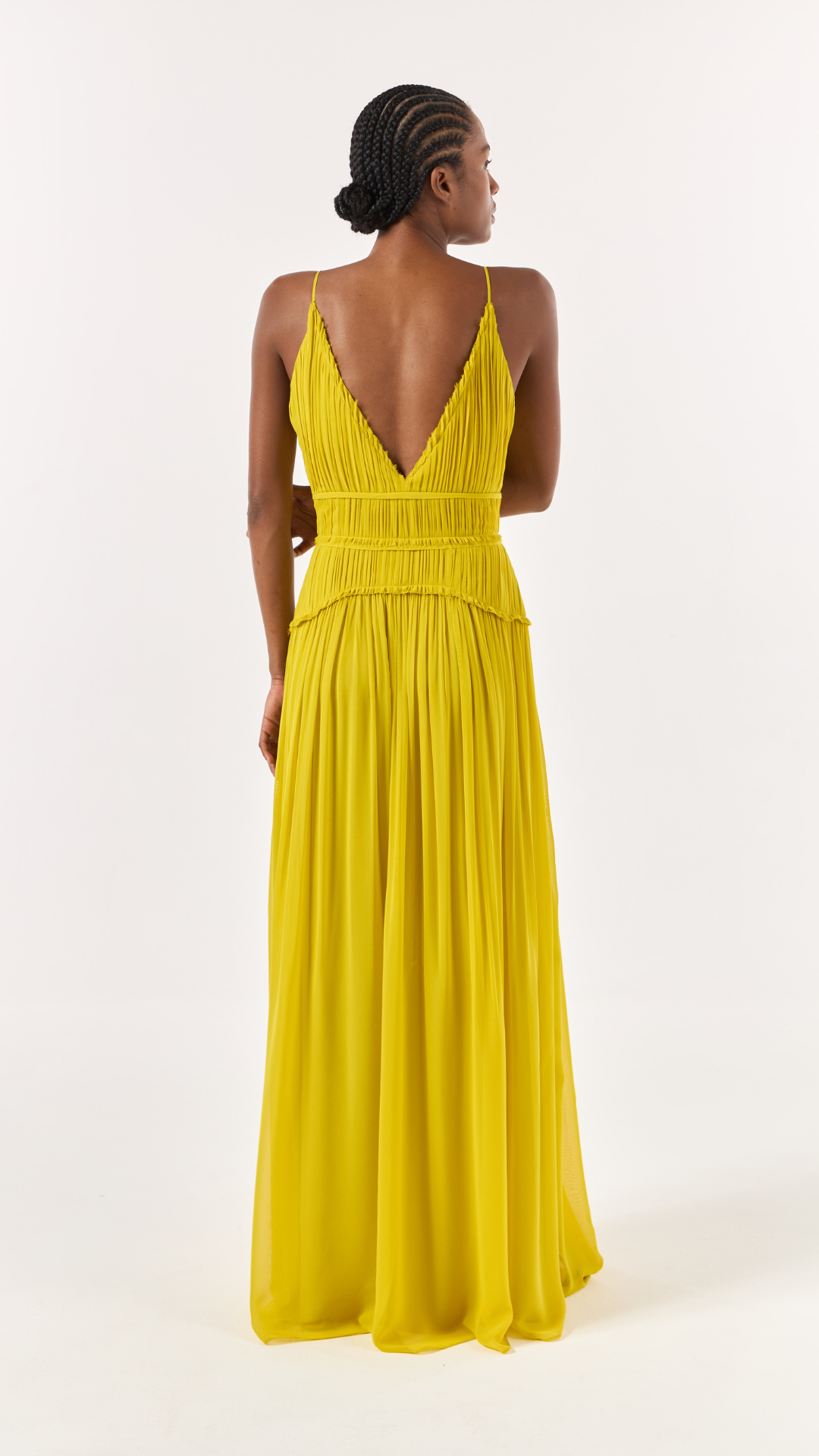 Vestido Midi Tarquinado Verde Mango