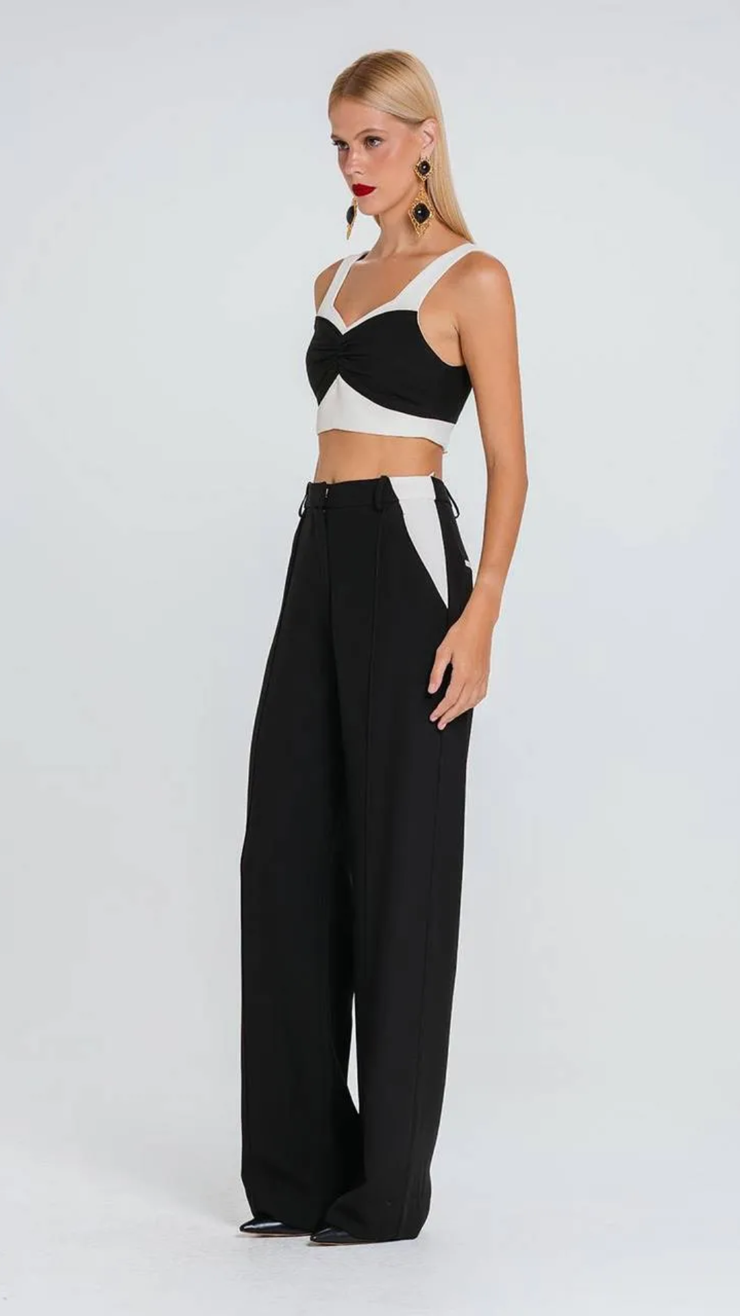 Calça Hanna Preto/Marfim