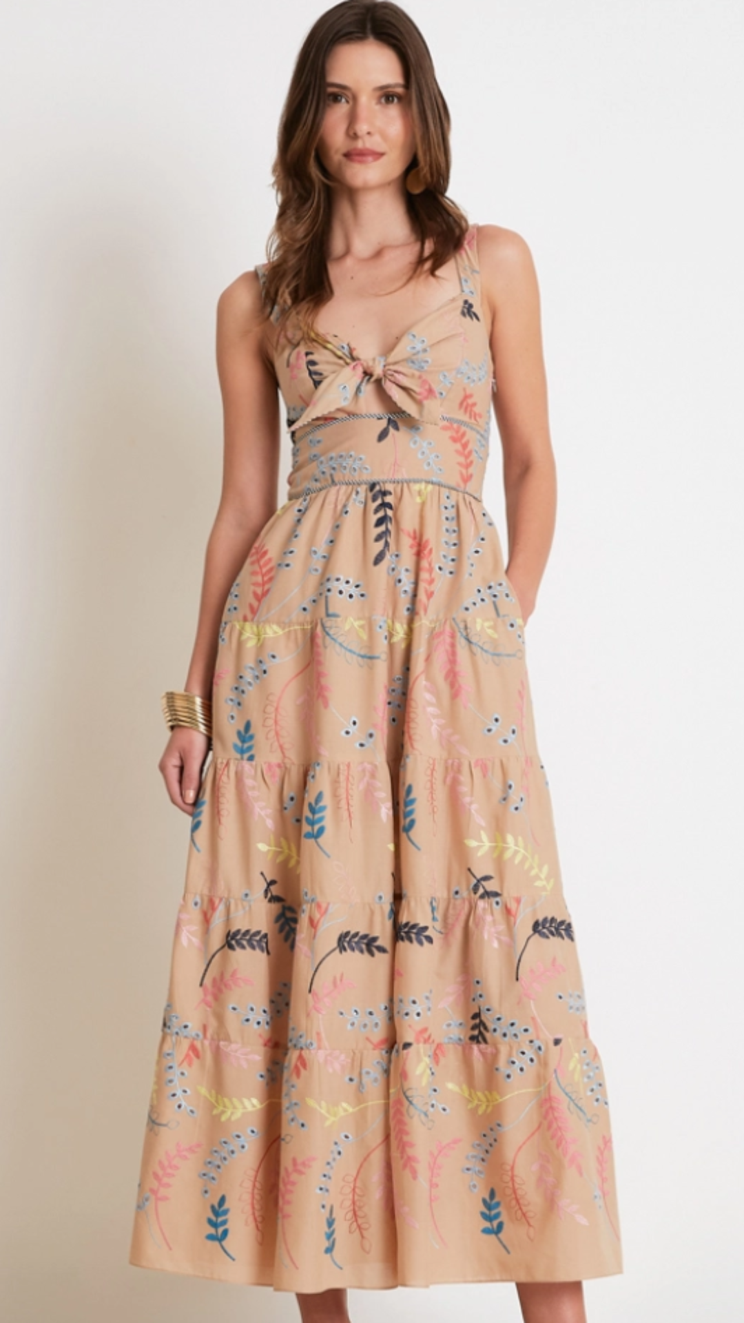 Vestido Longo Marcy Bege