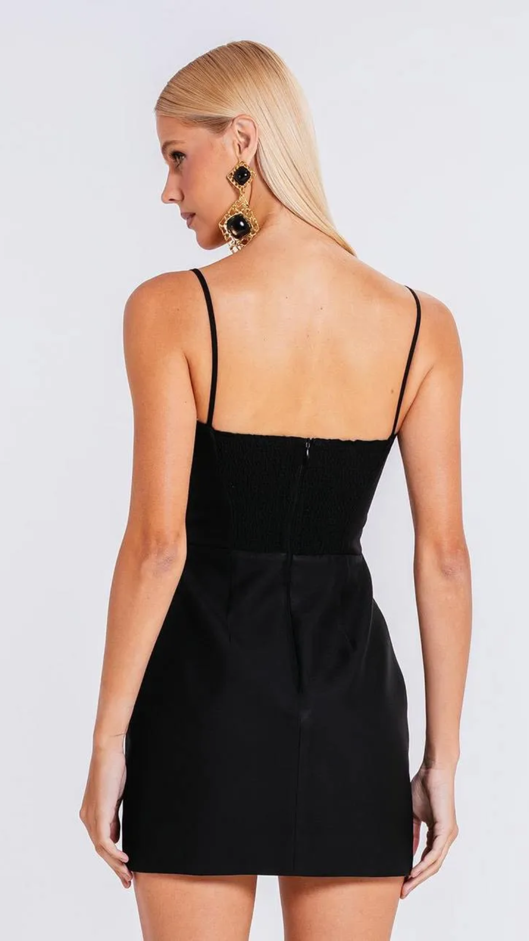 Vestido Corina Bicolor Preto/Marfim
