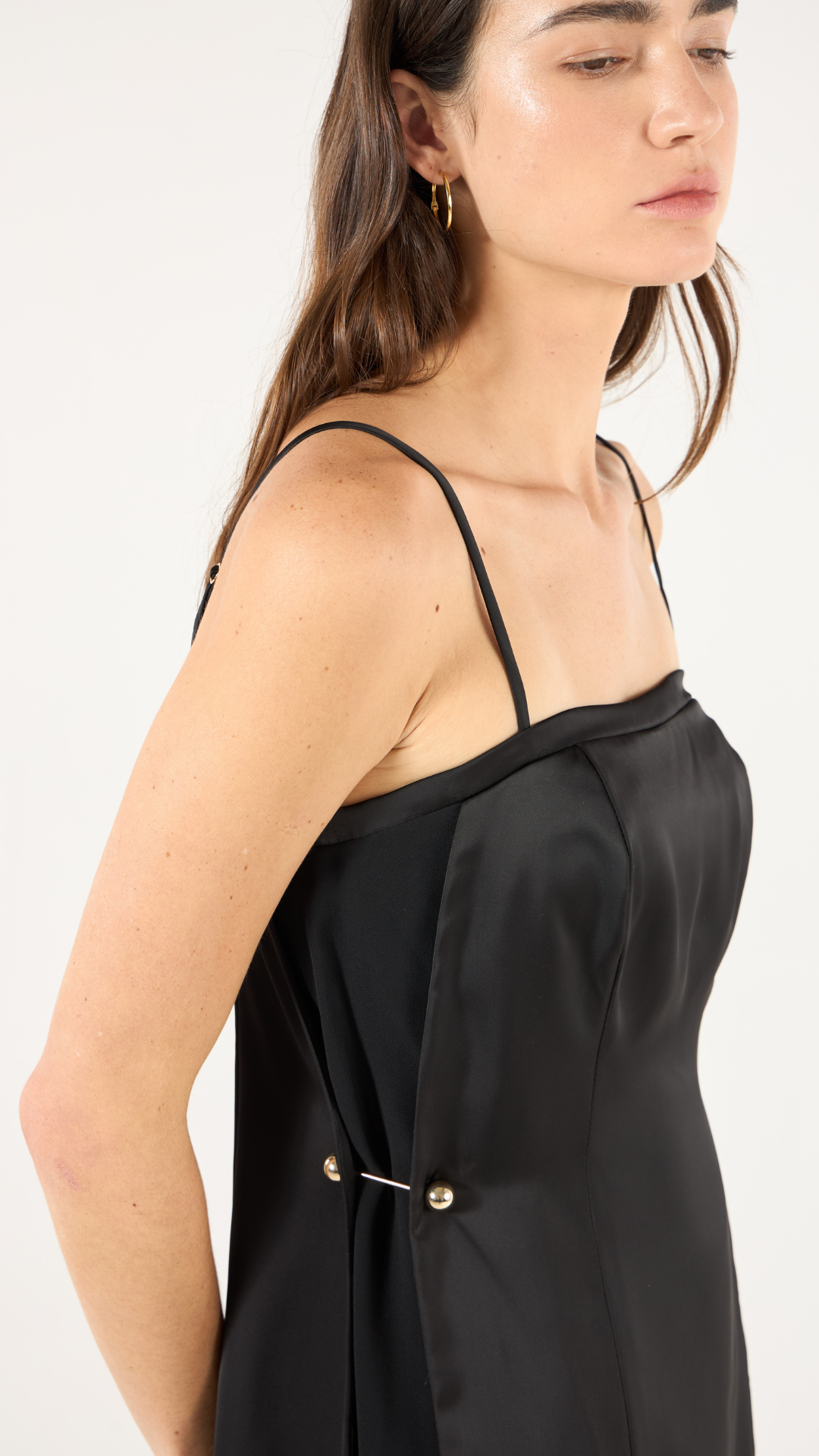 Vestido Decote Reto Preto