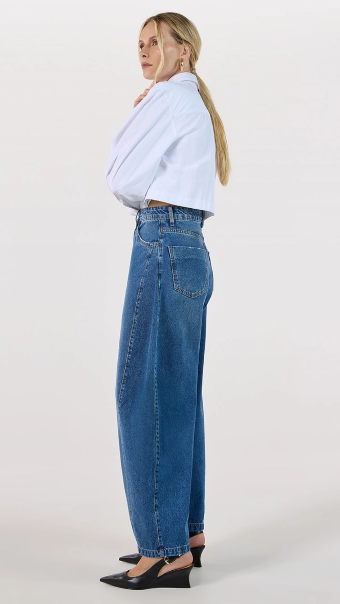 Calça Curve em Denim Azul Vital