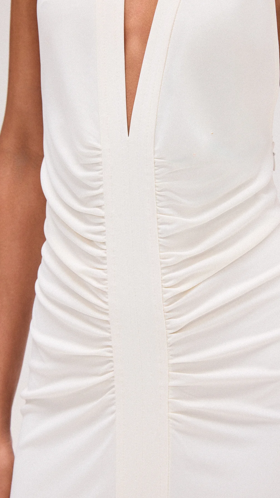 Vestido Longo Frente Única Off White