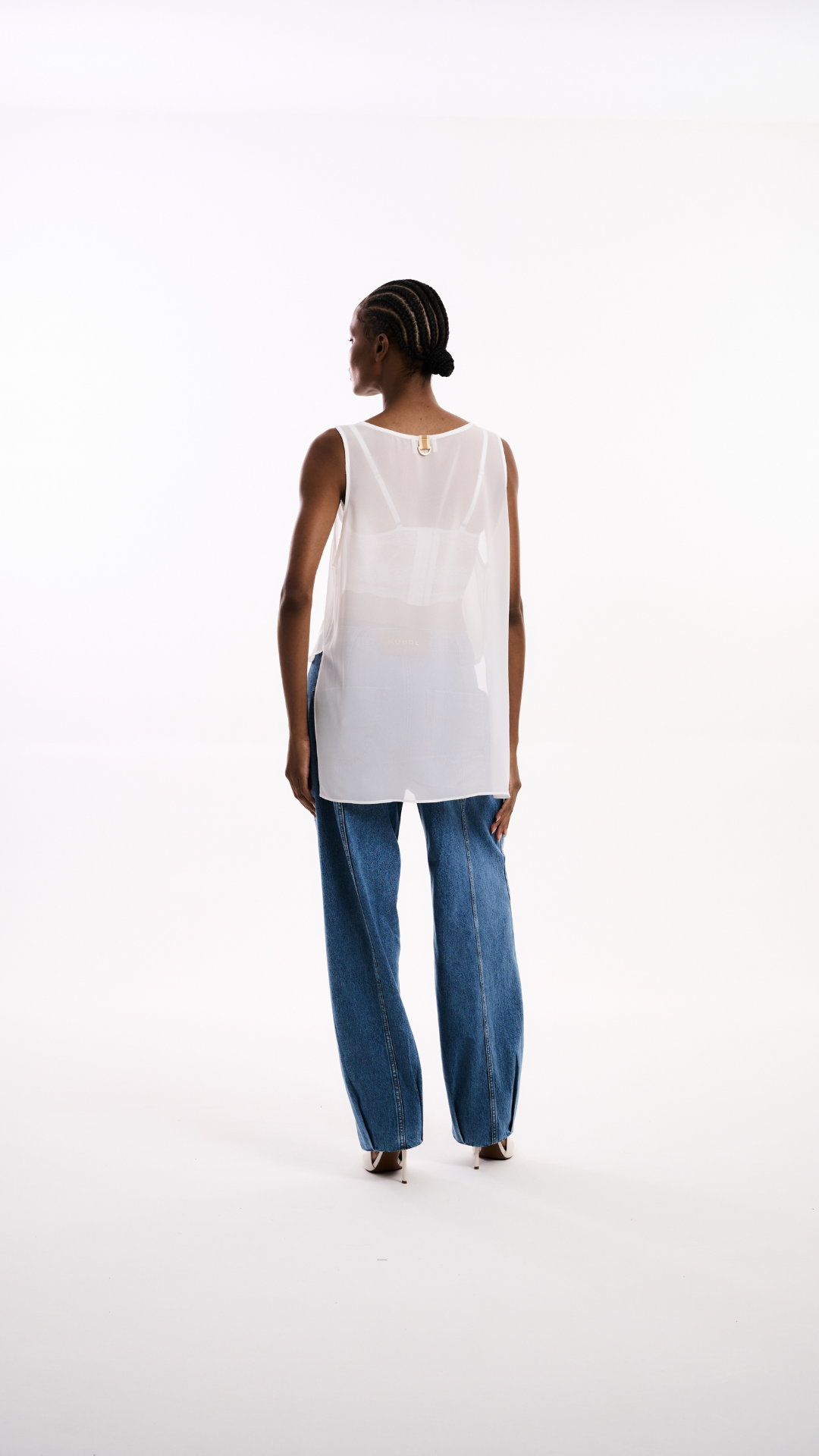 Calça Jeans Slouchy com Transfer