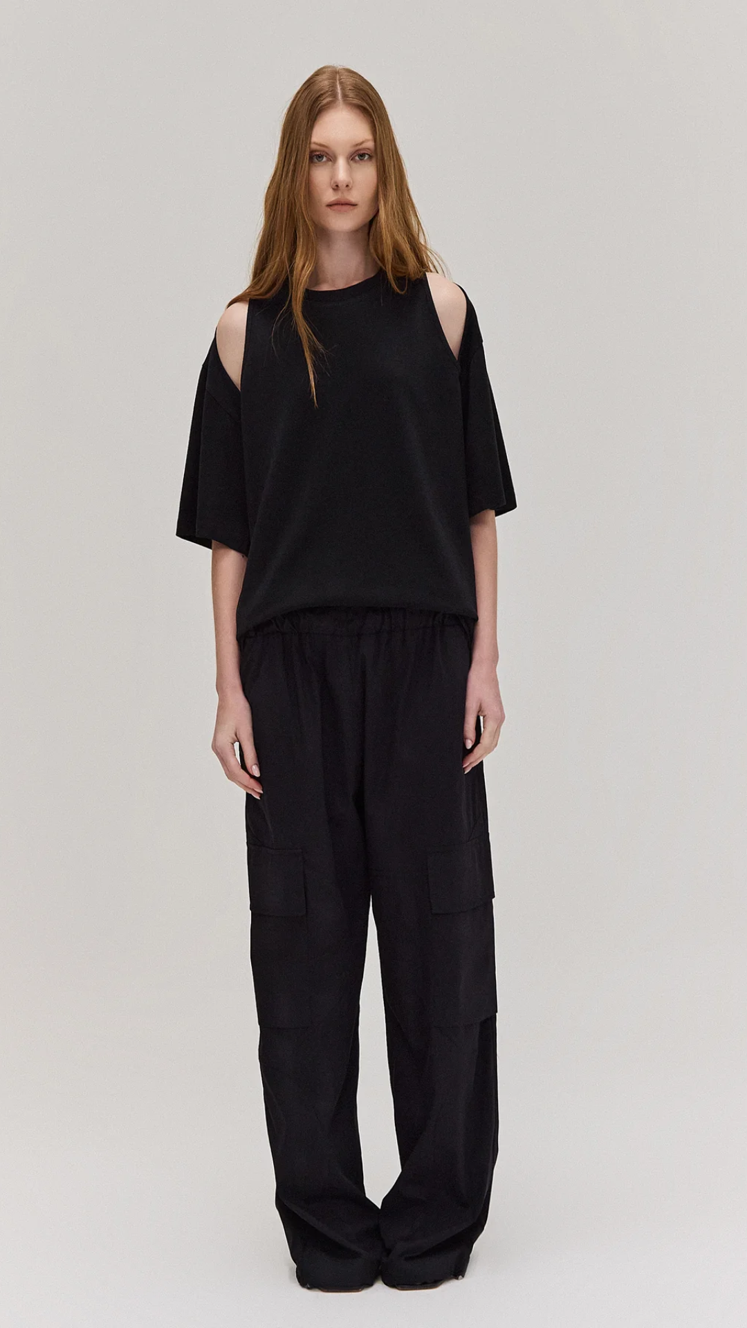 Calça Cargo Elástico Cintura Preto