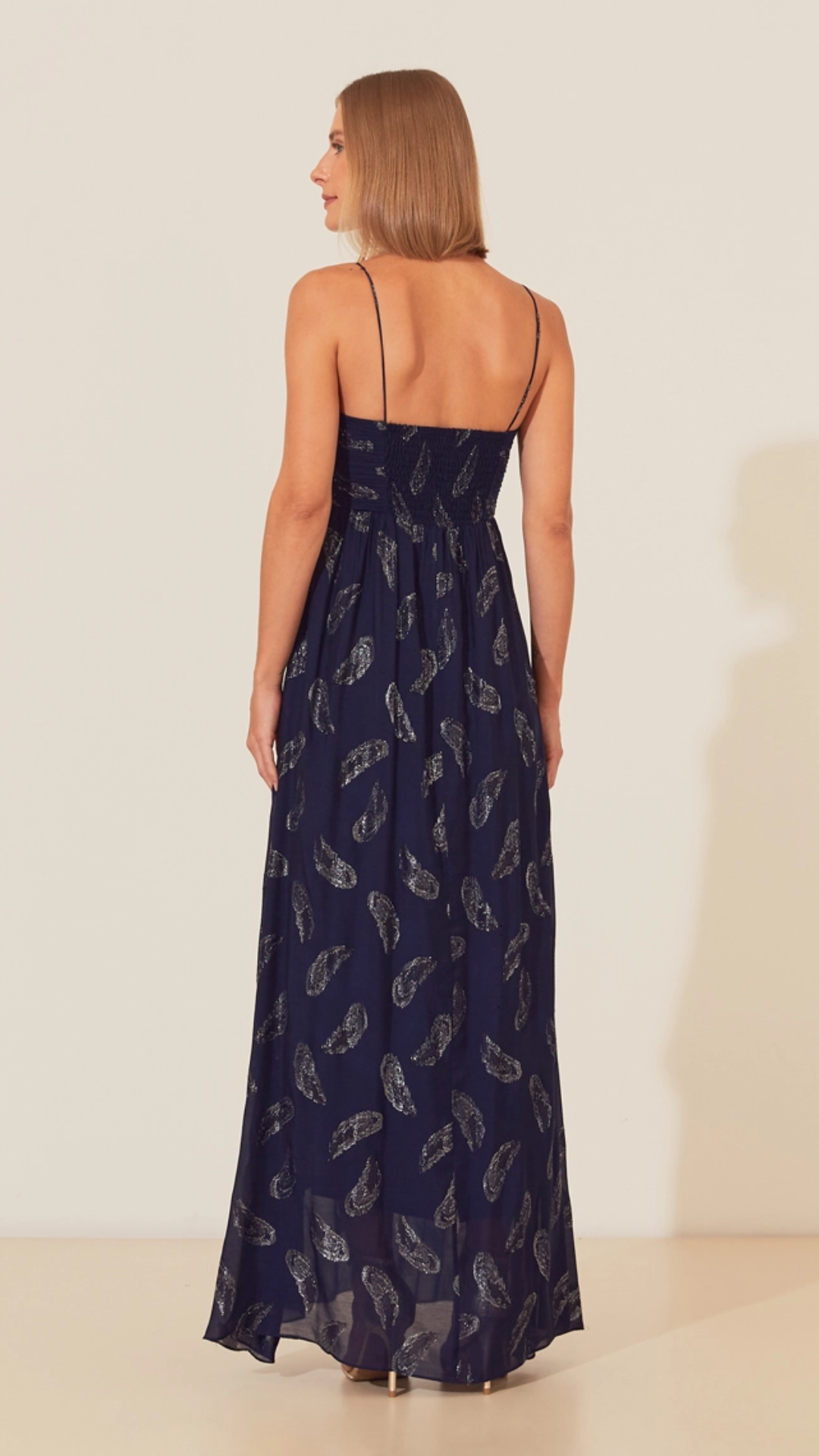 Vestido Longo Império Azul