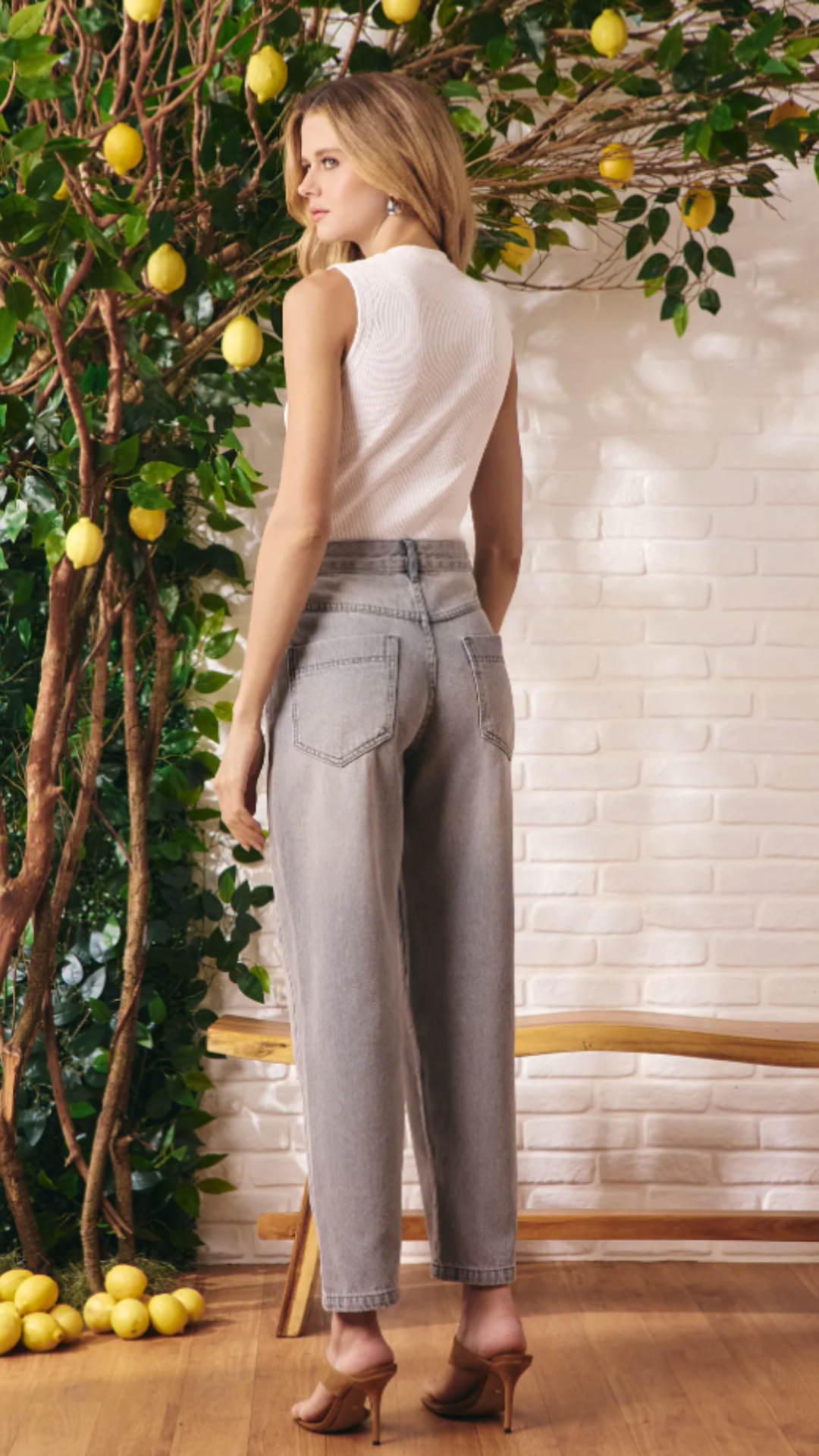 Calça Cigarrete Jeans Gray
