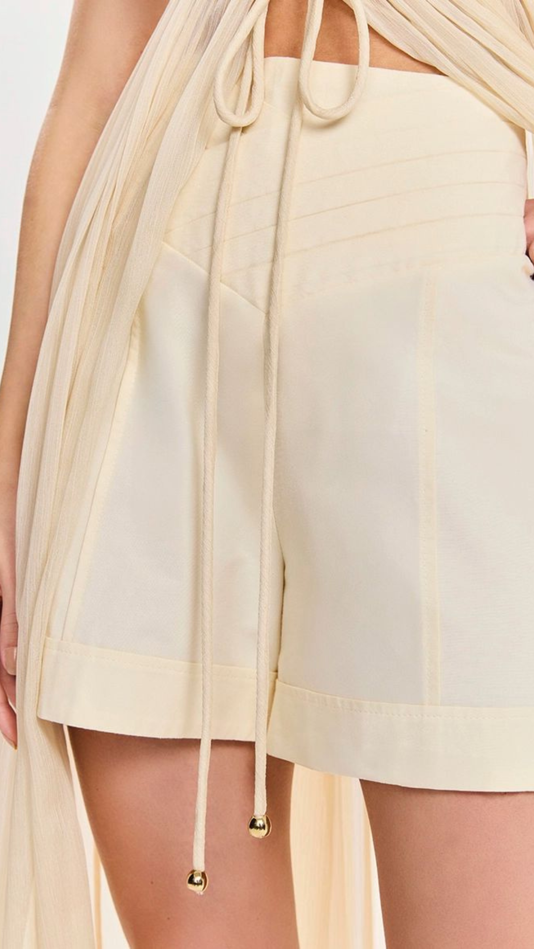 Conjunto Túnica Fluida Bege Leblanc