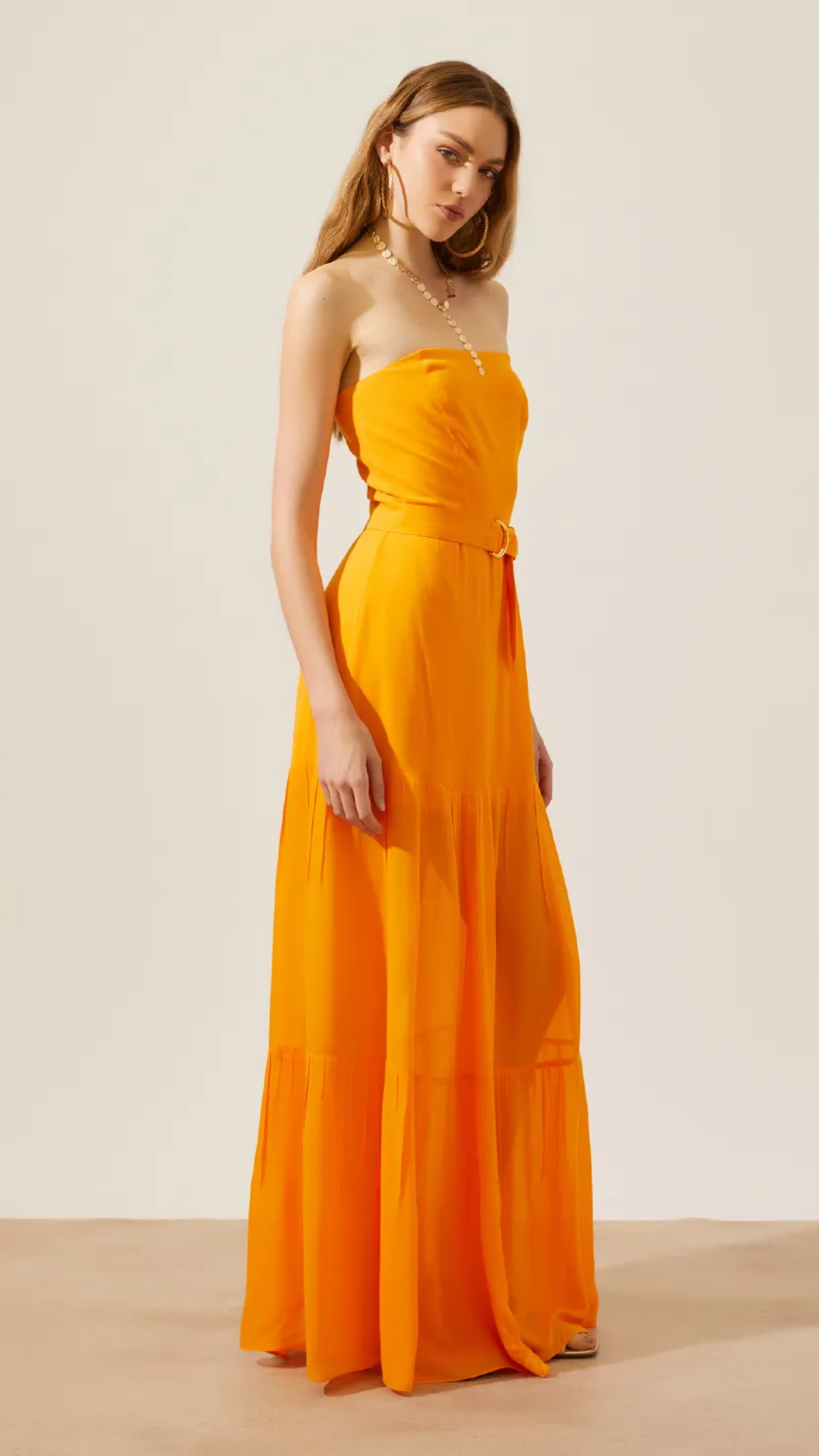 Vestido Longo Vera Laranja