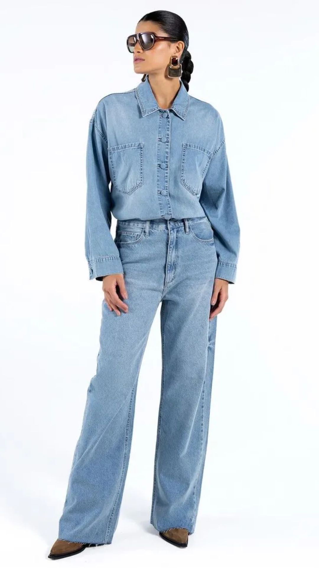 Calça Jeans Wide Leg