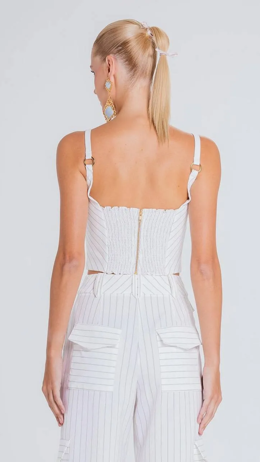 Top Lila Off White