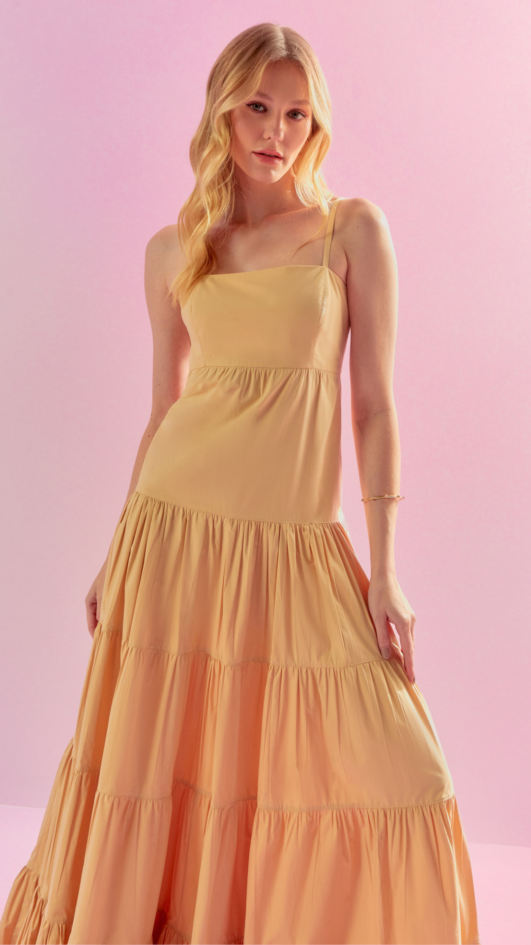 Vestido Cotton Franzidos Longo Pérola
