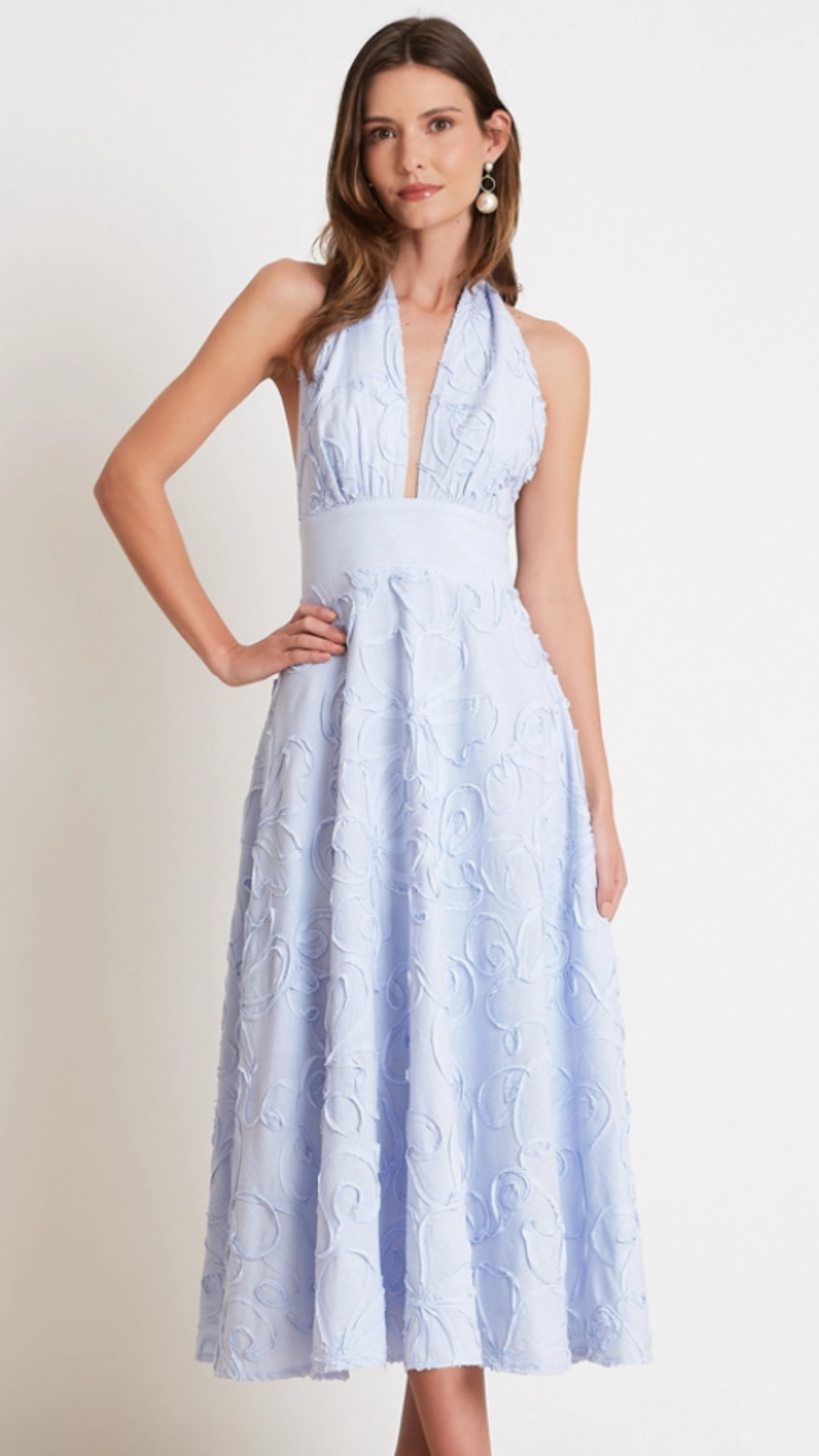 Vestido Midi Almare Azul