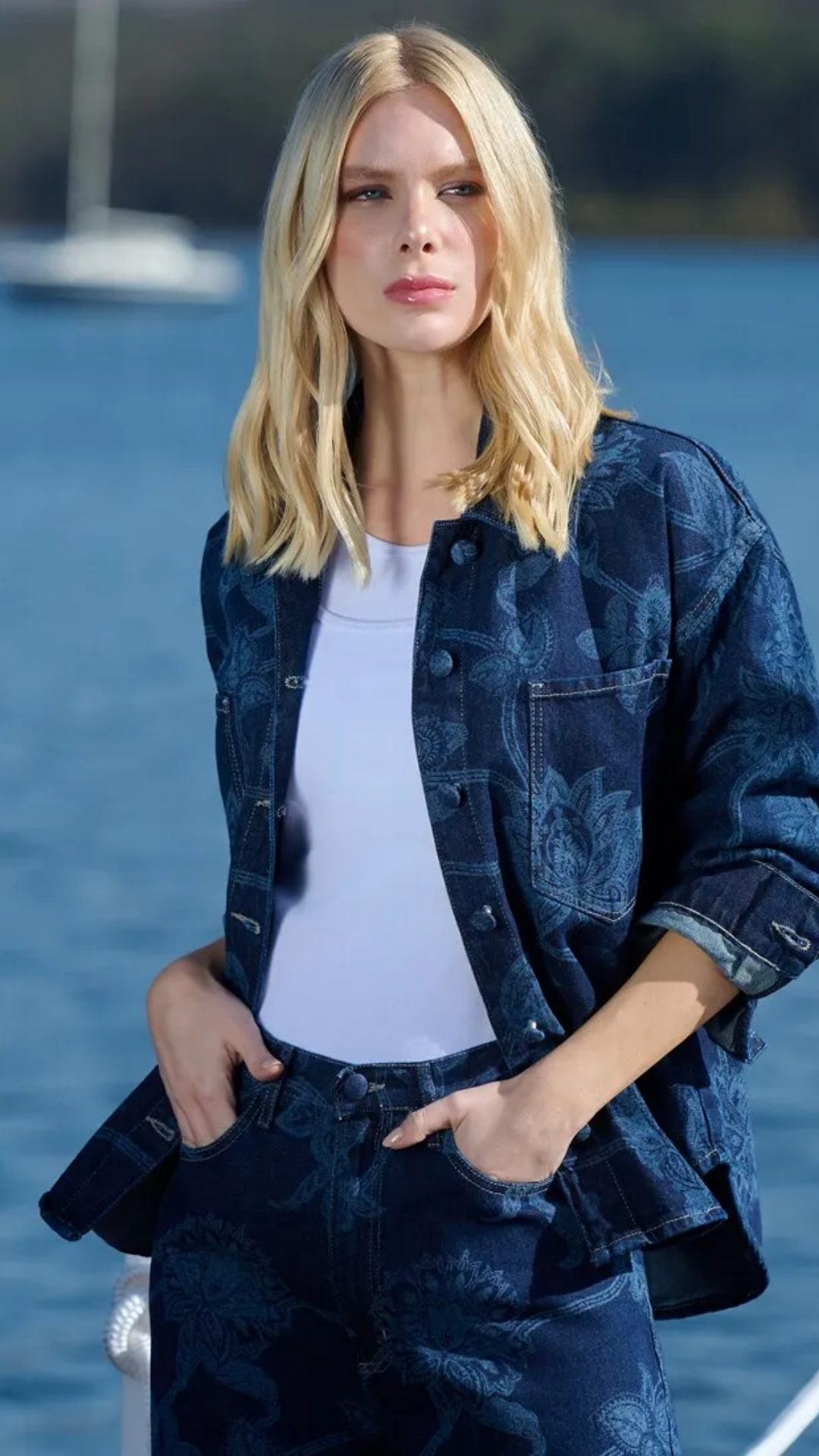Camisa Paisley Jeans Floral