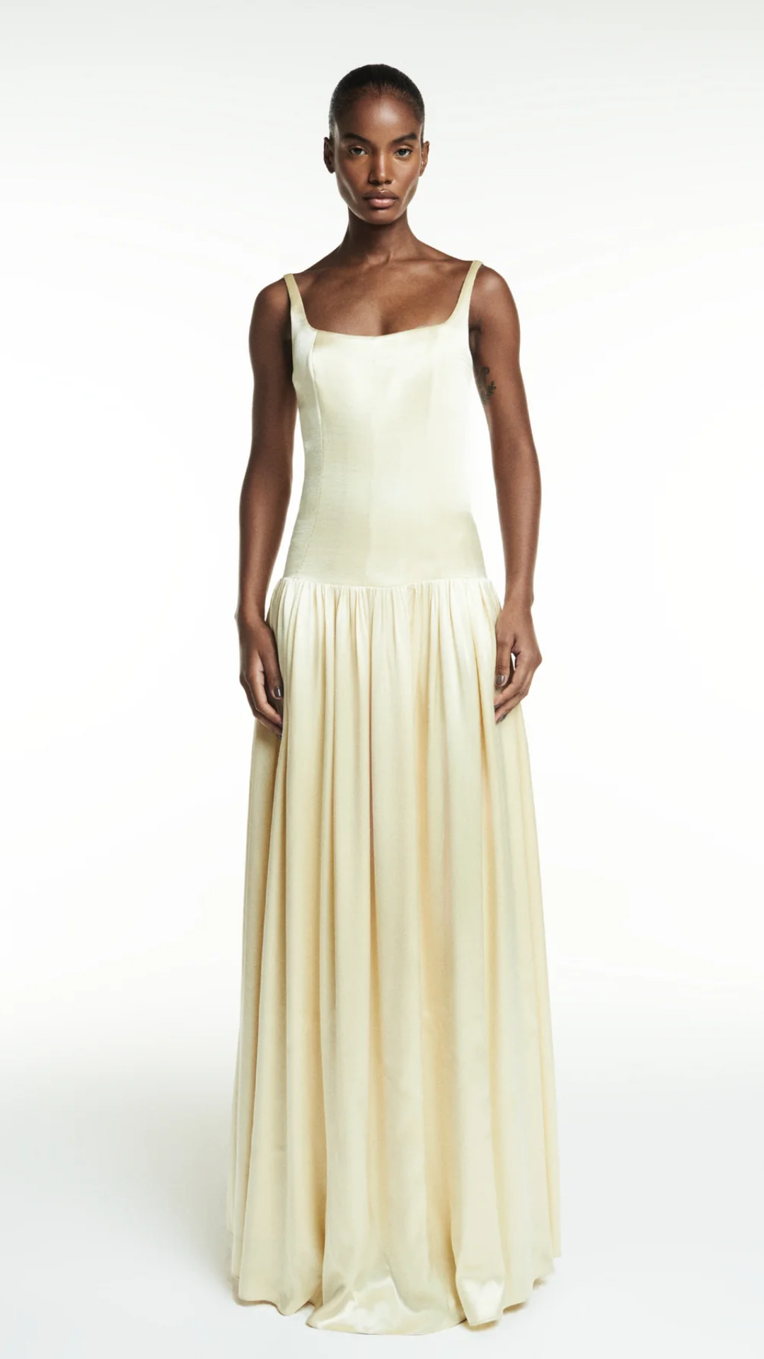 Vestido Longo Corpo Corset Creme