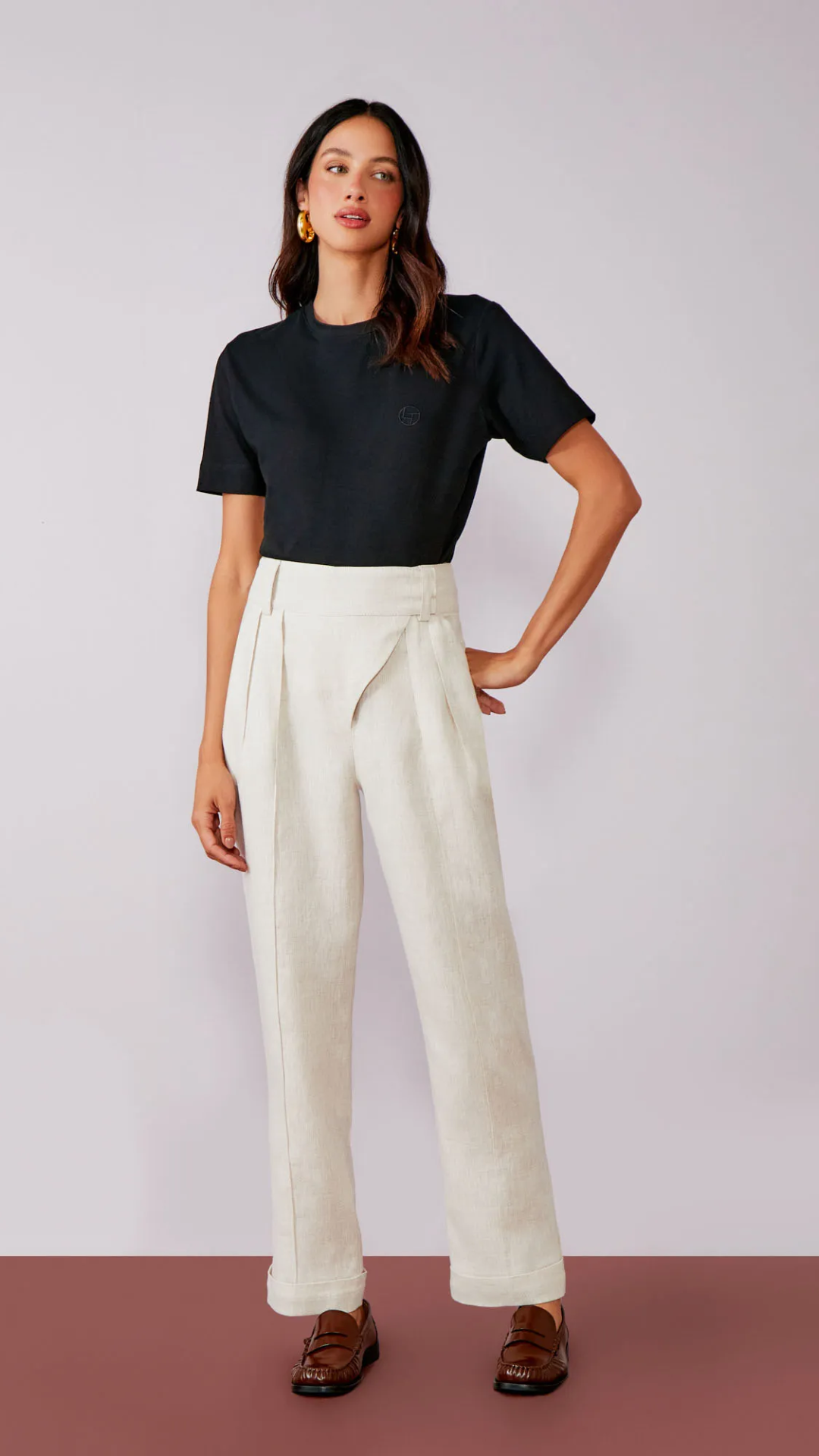 Calça Linho Pence Tripla Vanilla