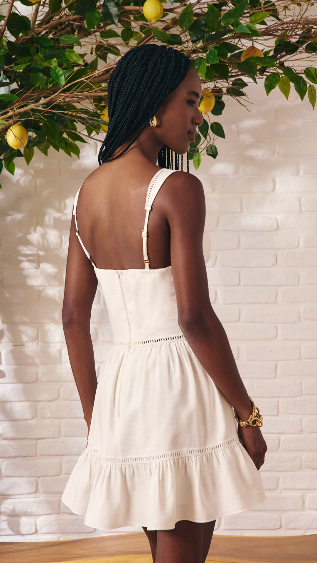 Vestido Alfaiataria Entremeios Off White