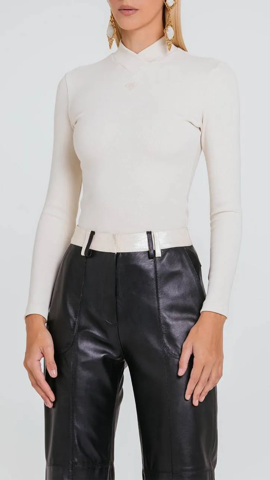 Calça Demi Preto/Marfim