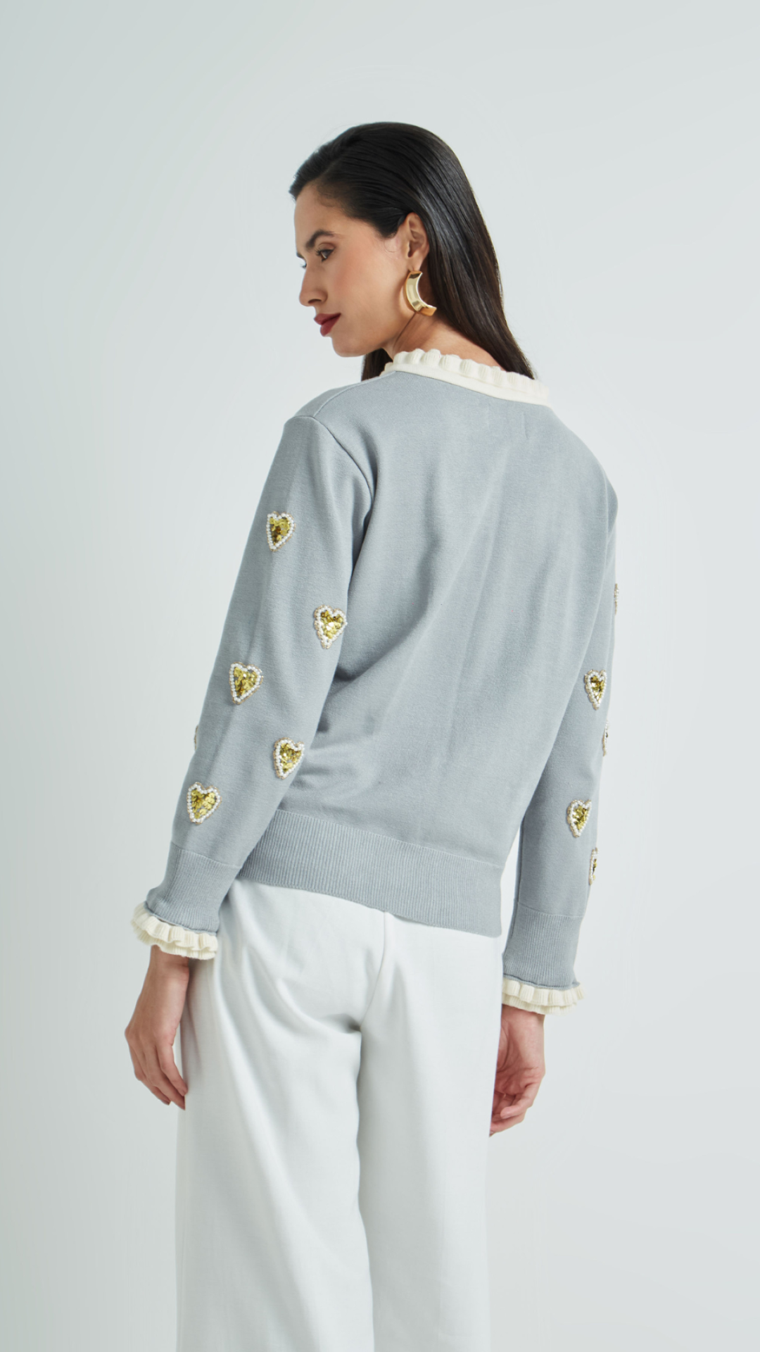 Casaqueto em Tricot Priscila Cinza