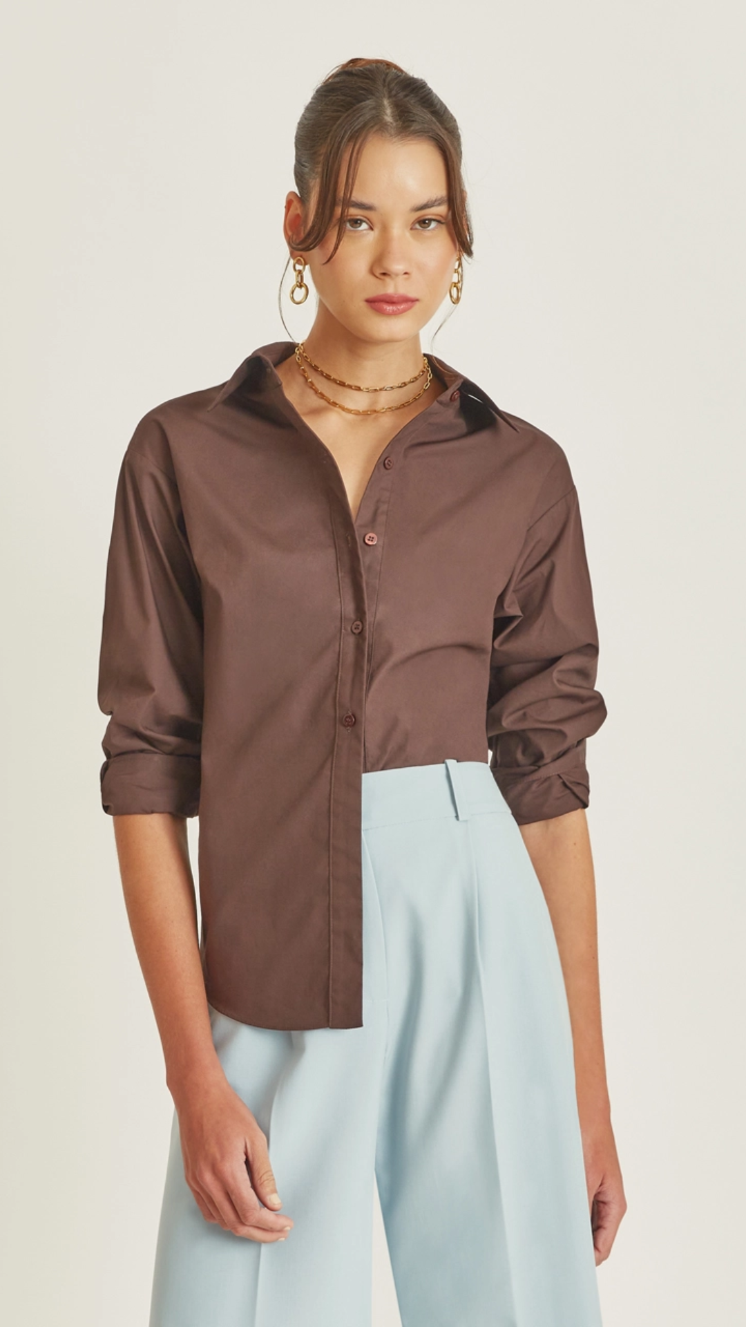 Camisa Jade Marrom