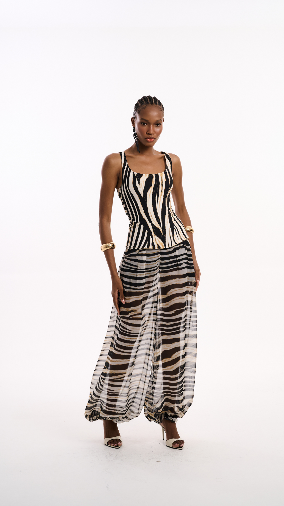 Calça Organza Tigre