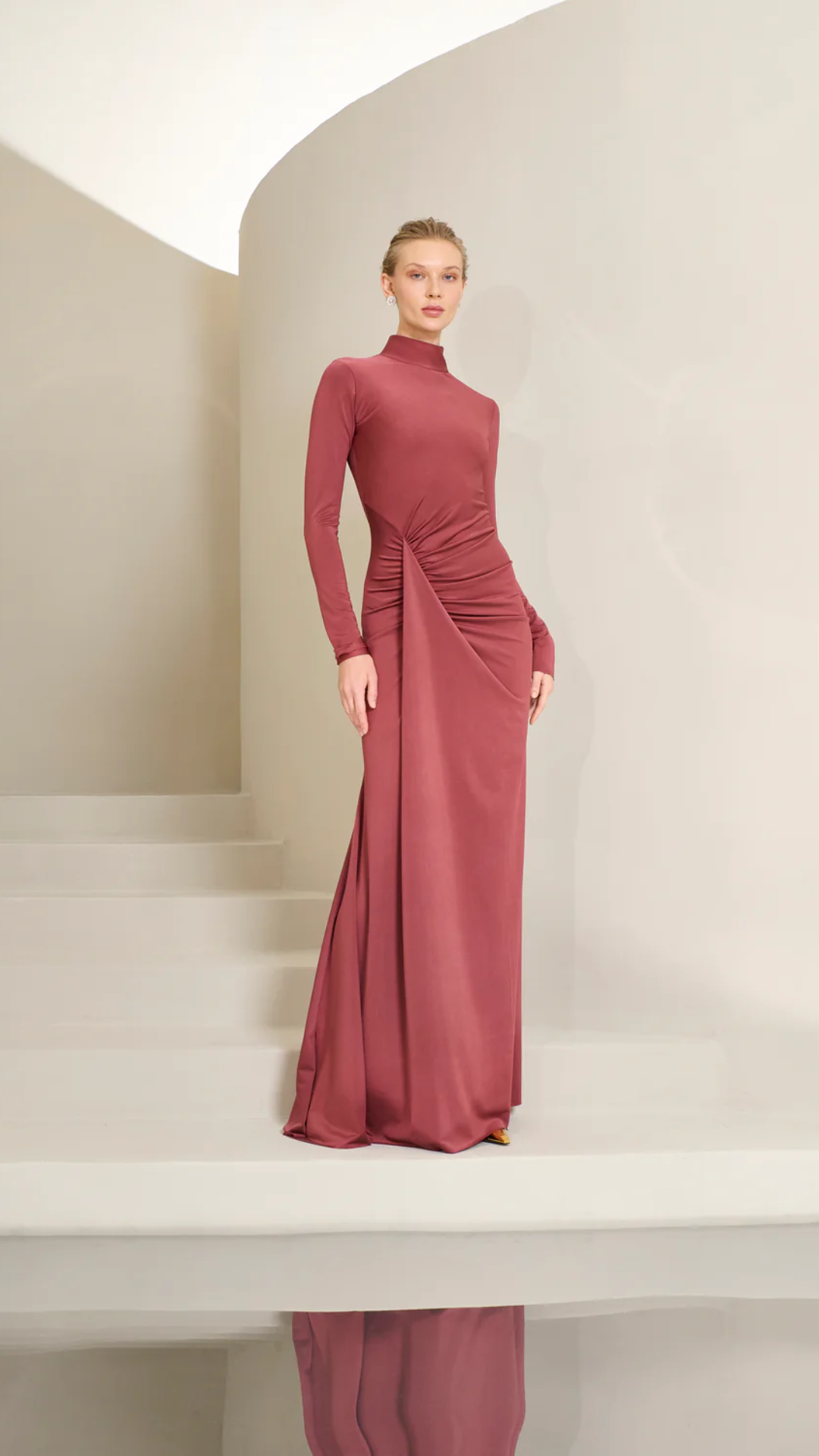Vestido Sâmia Marsala
