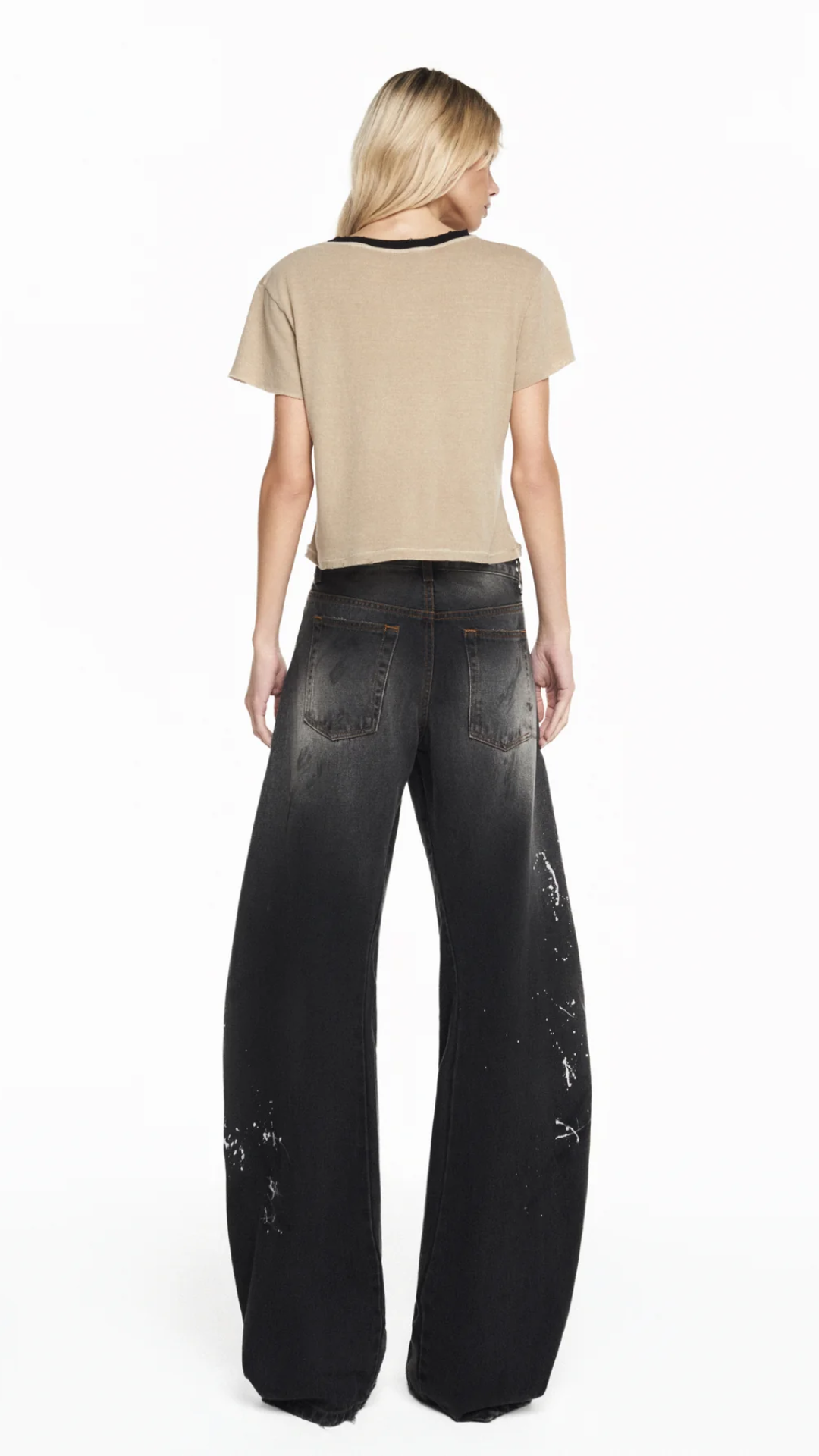 Calça Jeans Black Manchada Perna Montaria