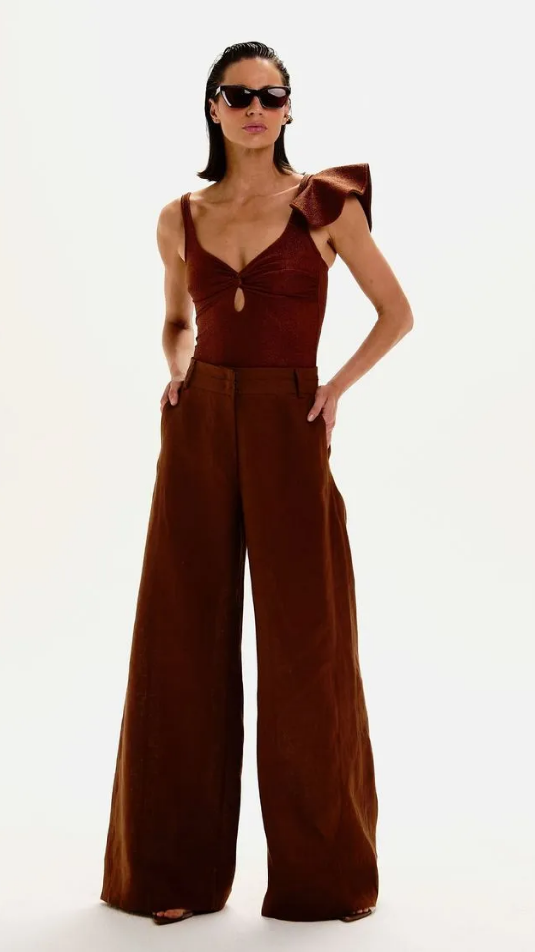 Calça Bia Marrom Pareô