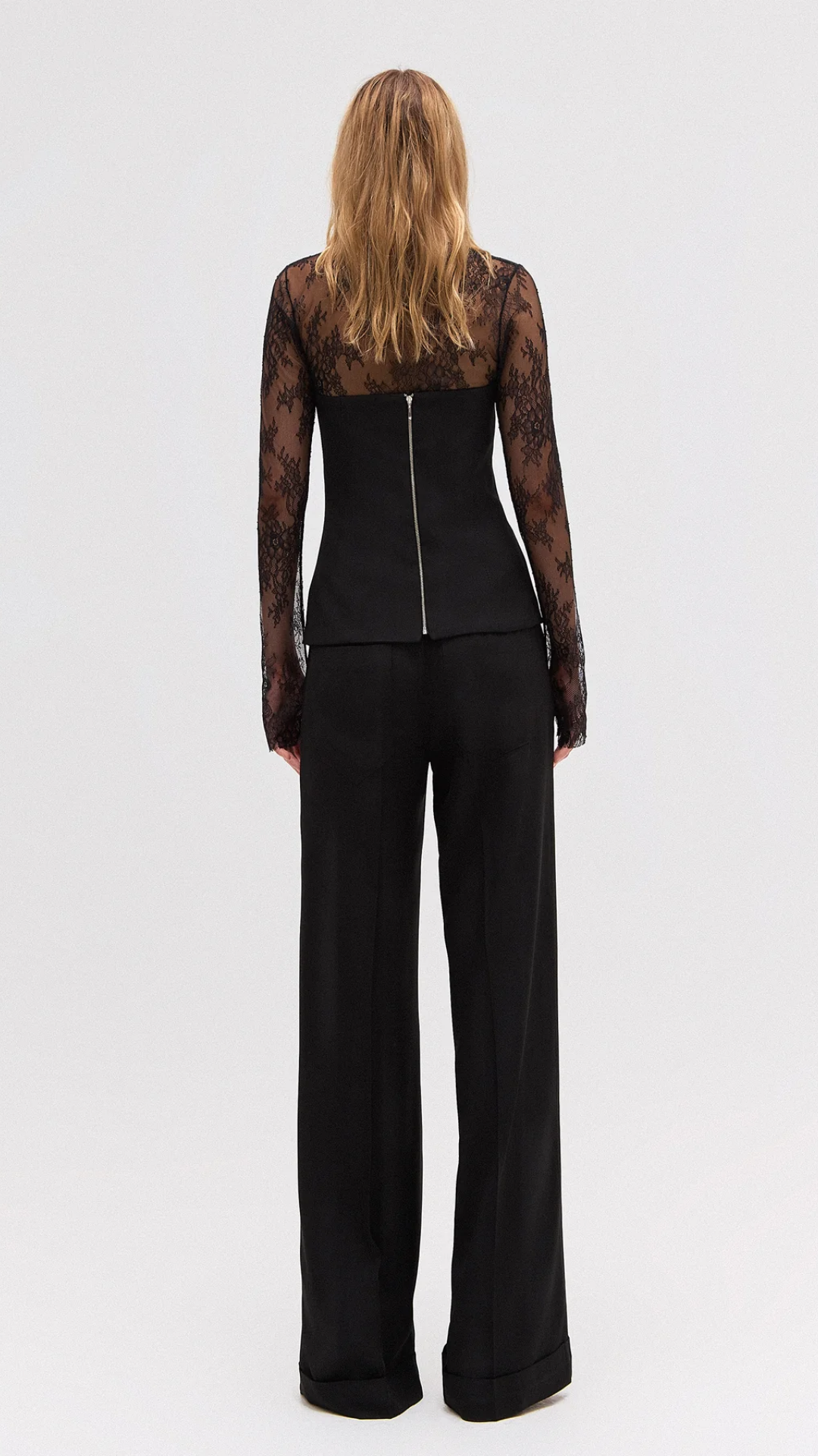 Top Corset Crepe Patou Preto