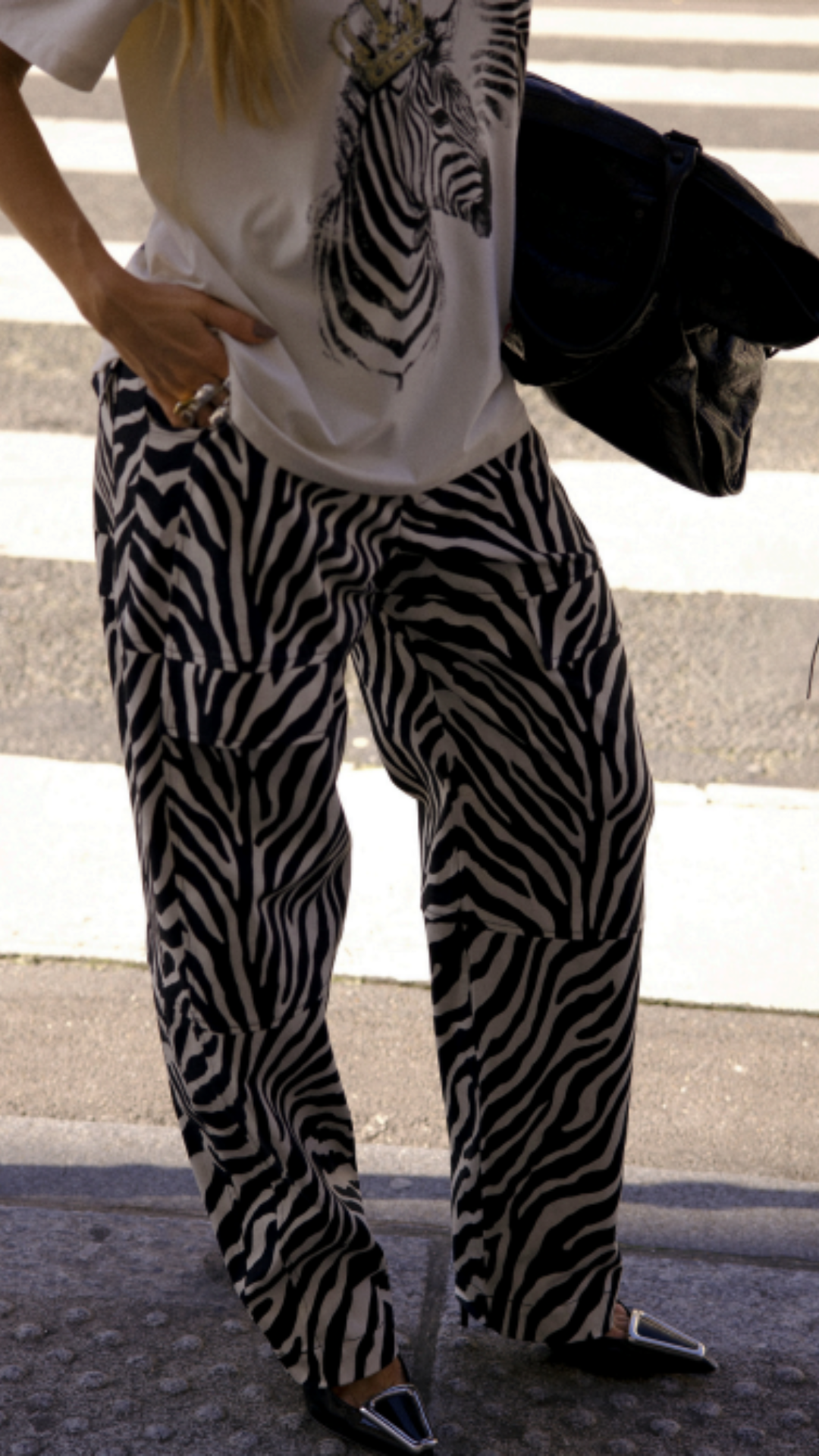 Calça Zebra Barrel Pespontada