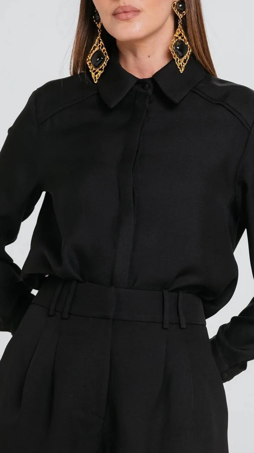 Camisa Delfina Preto