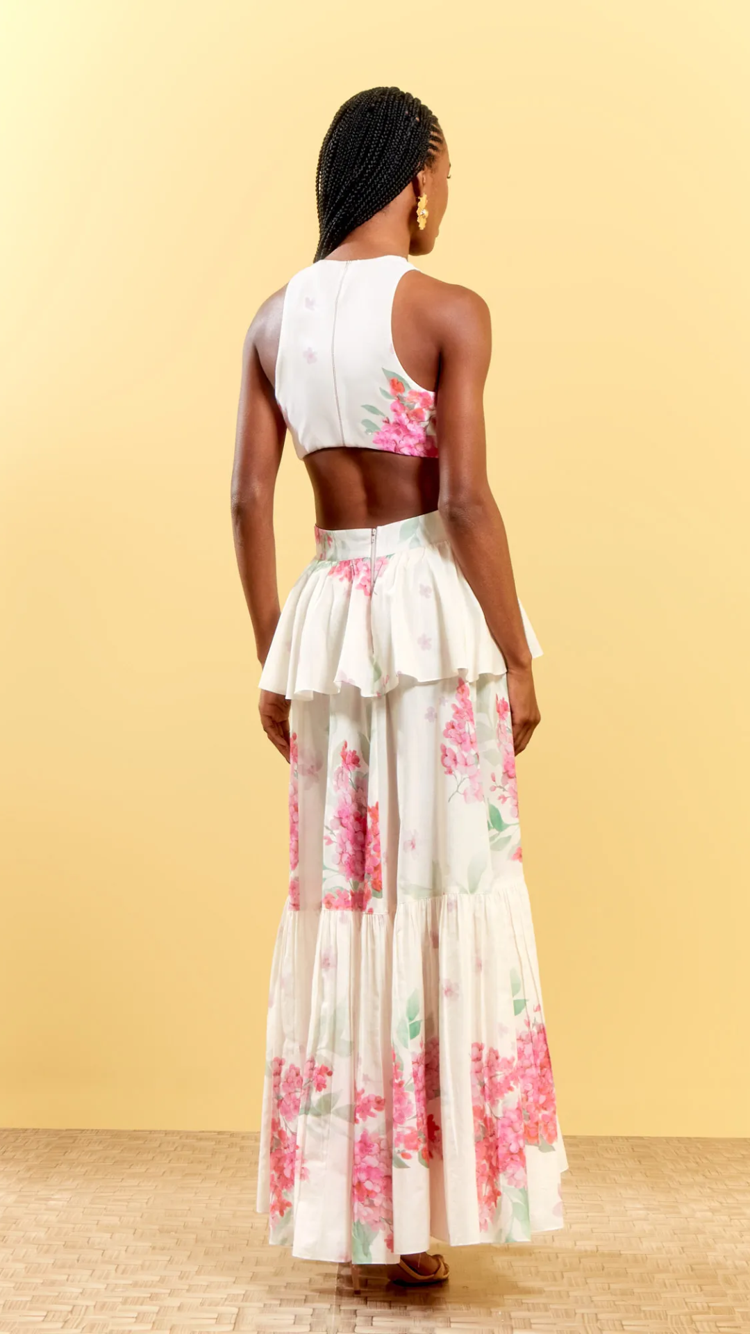 Vestido Voil Bouganville Basque