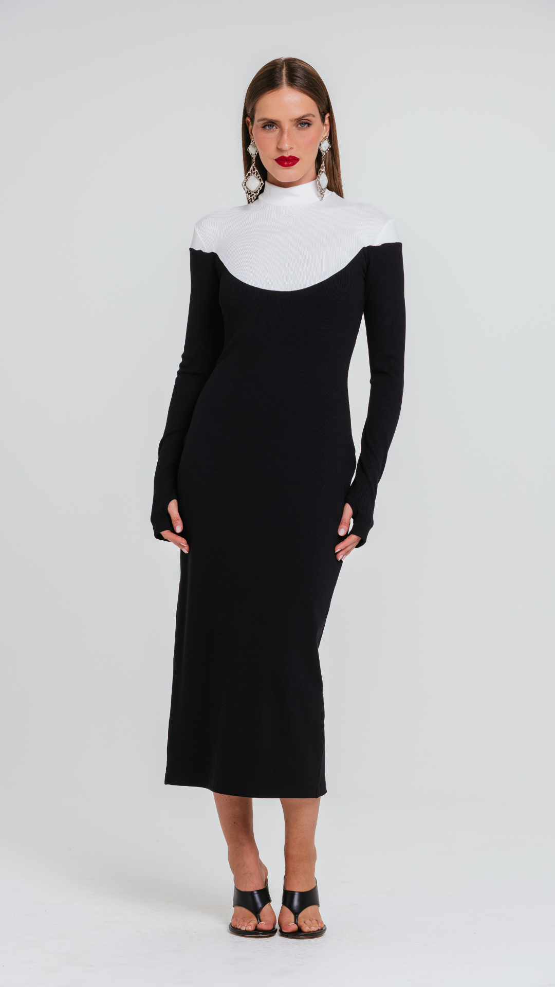 Vestido Nana Preto/Off