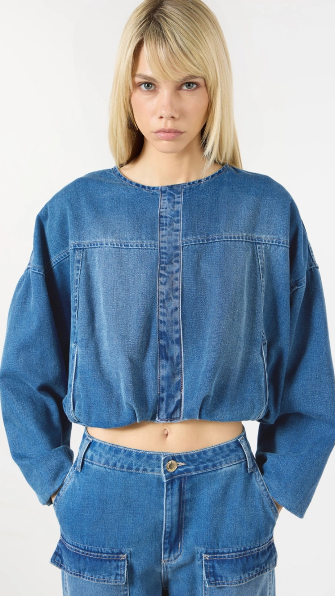 Jaqueta Jeans Balonê