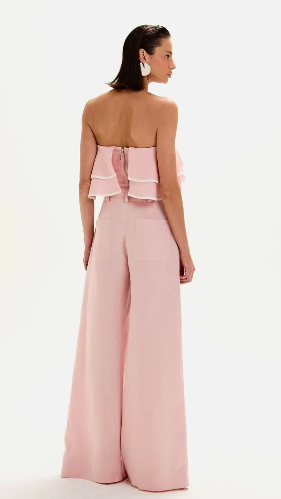 Calça Bia Rosa Plisse