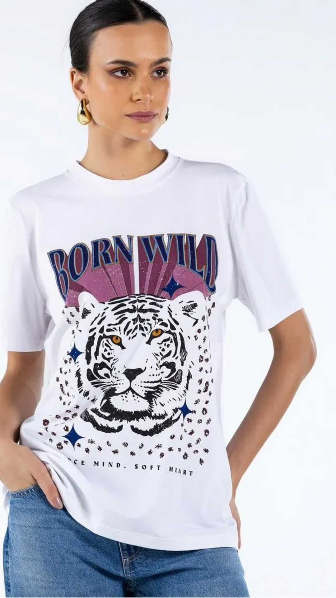 T-shirt Branca Born Wild