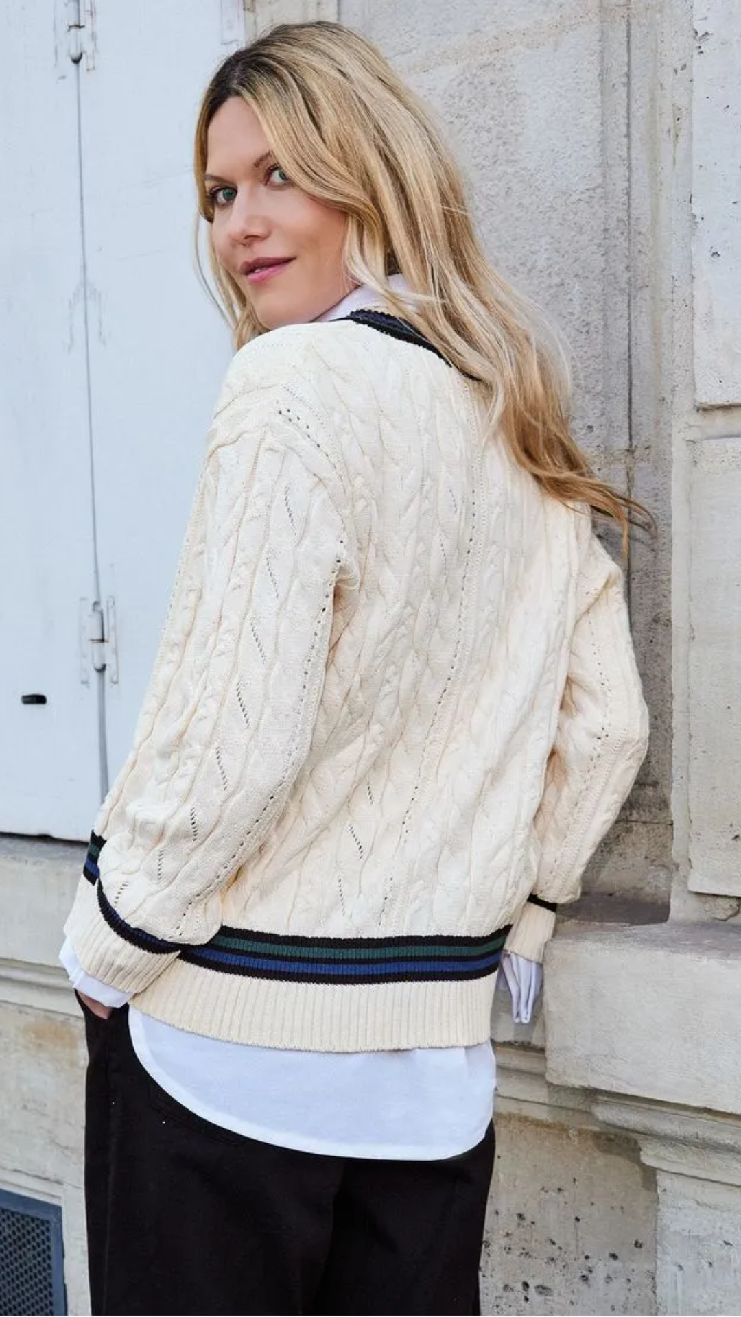 Suéter Tricot Gola V Creme